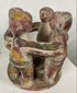 Vintage Folk Art Four Figure Candle Holder