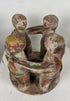 Vintage Folk Art Four Figure Candle Holder