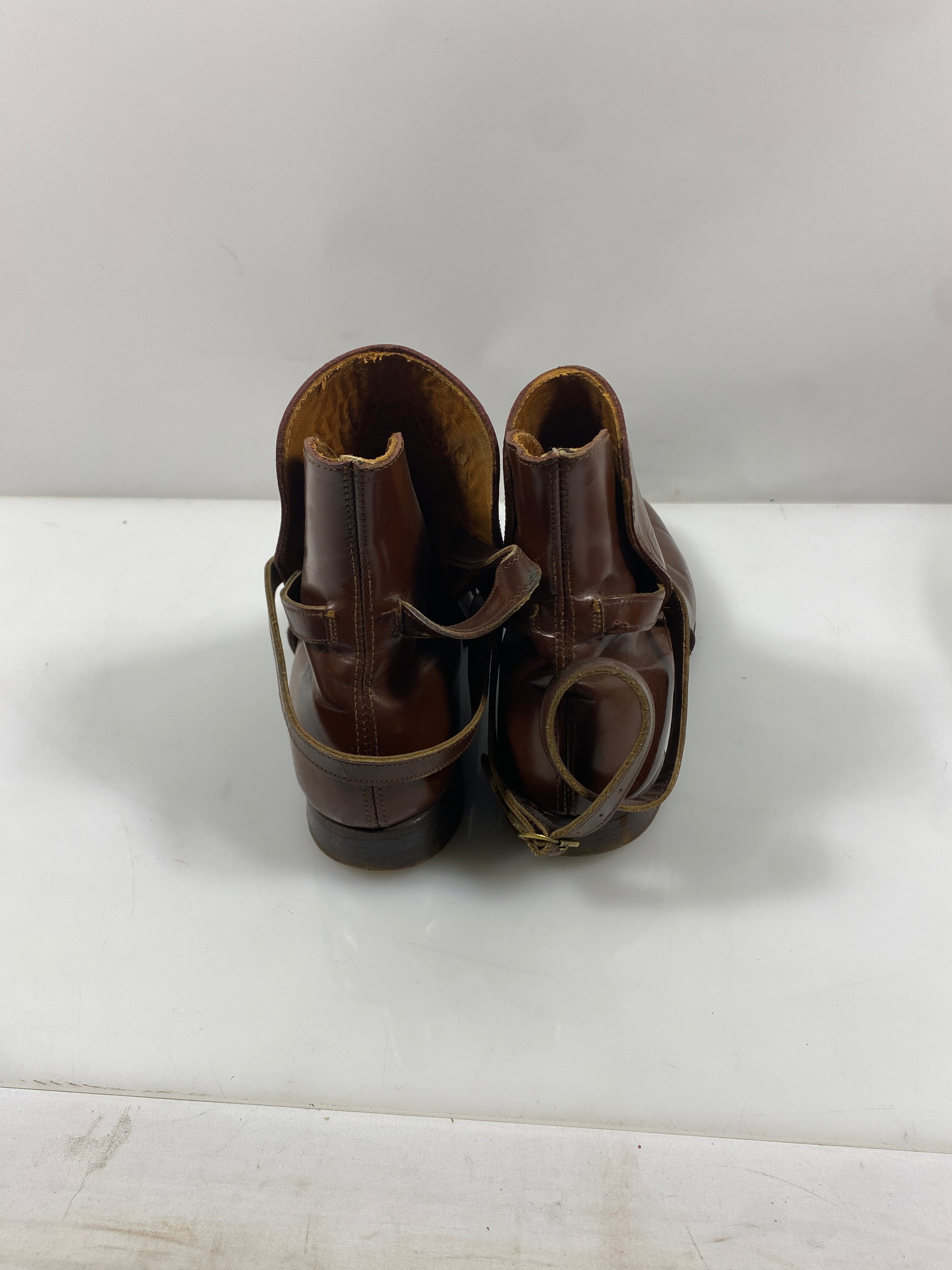 Vintage FRYE Men's 10 D Jodhpur Ankle Boots Leather Brown 1970's