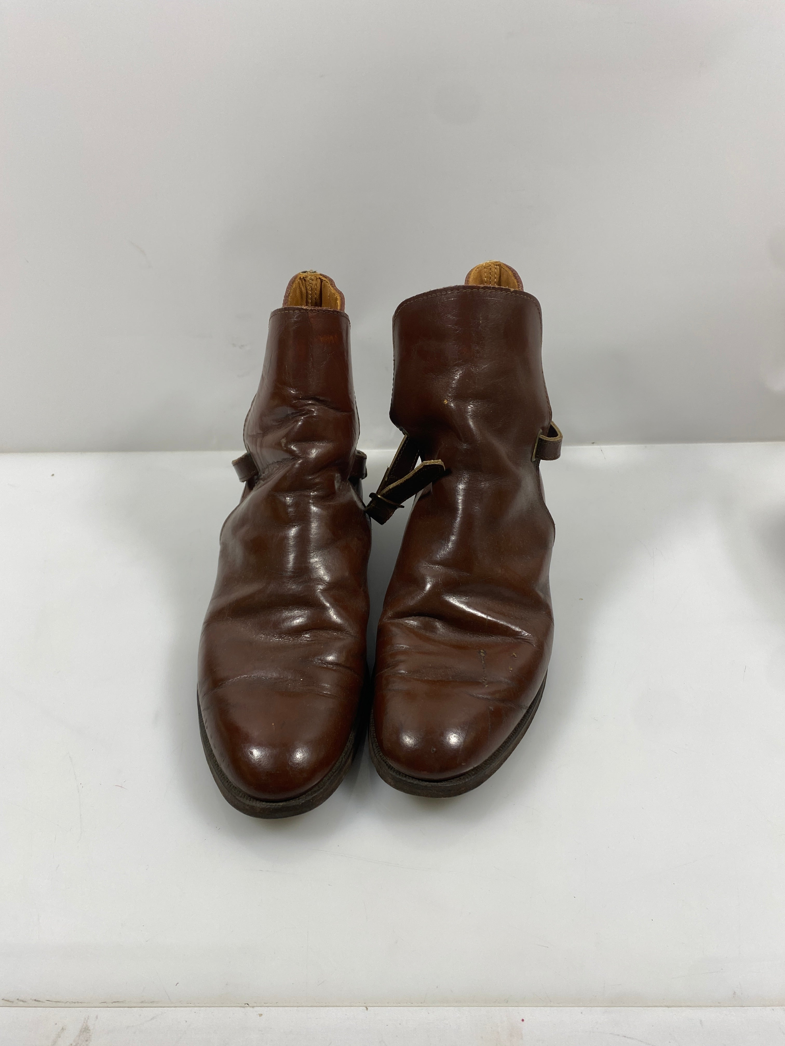 Vintage FRYE Men's 10 D Jodhpur Ankle Boots Leather Brown 1970's