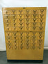 Vintage Gaylord Bros. 60-Drawer Library Card Catalog with Detroit Arsenal Badges