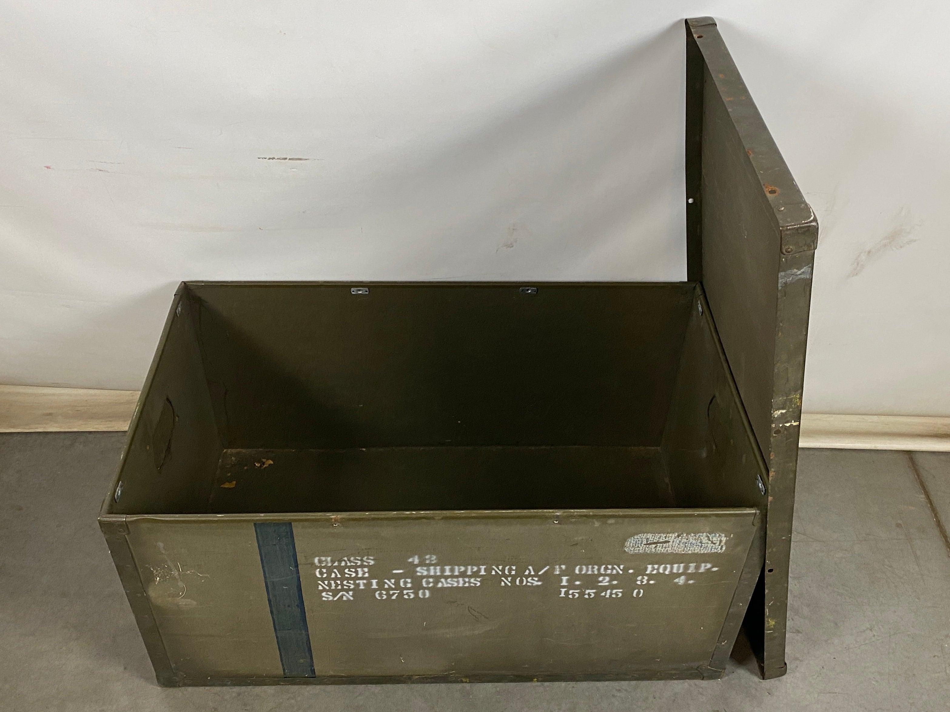 Vintage Green Travel Trunk Brass Hardware