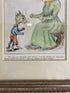 Vintage Hand Drawn Orphanage Helping a Kitten Framed Drawing