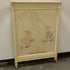 Vintage Hand-Painted Child's Bed Headboard & Footboard Set Only w/ Casters