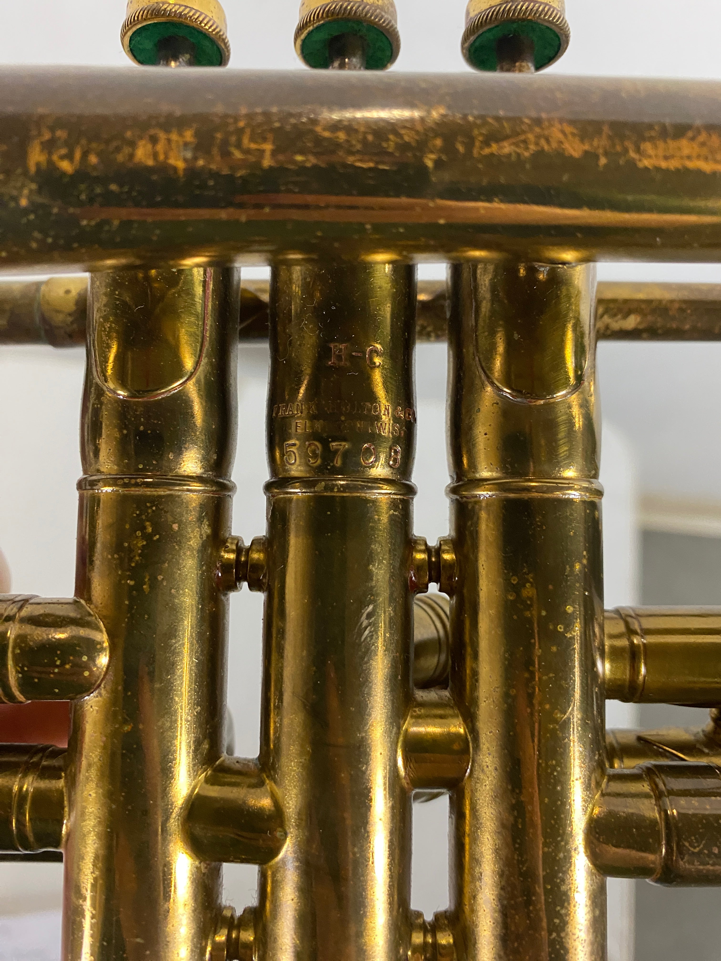 Vintage Holton-Clarke Long Maple Cornet