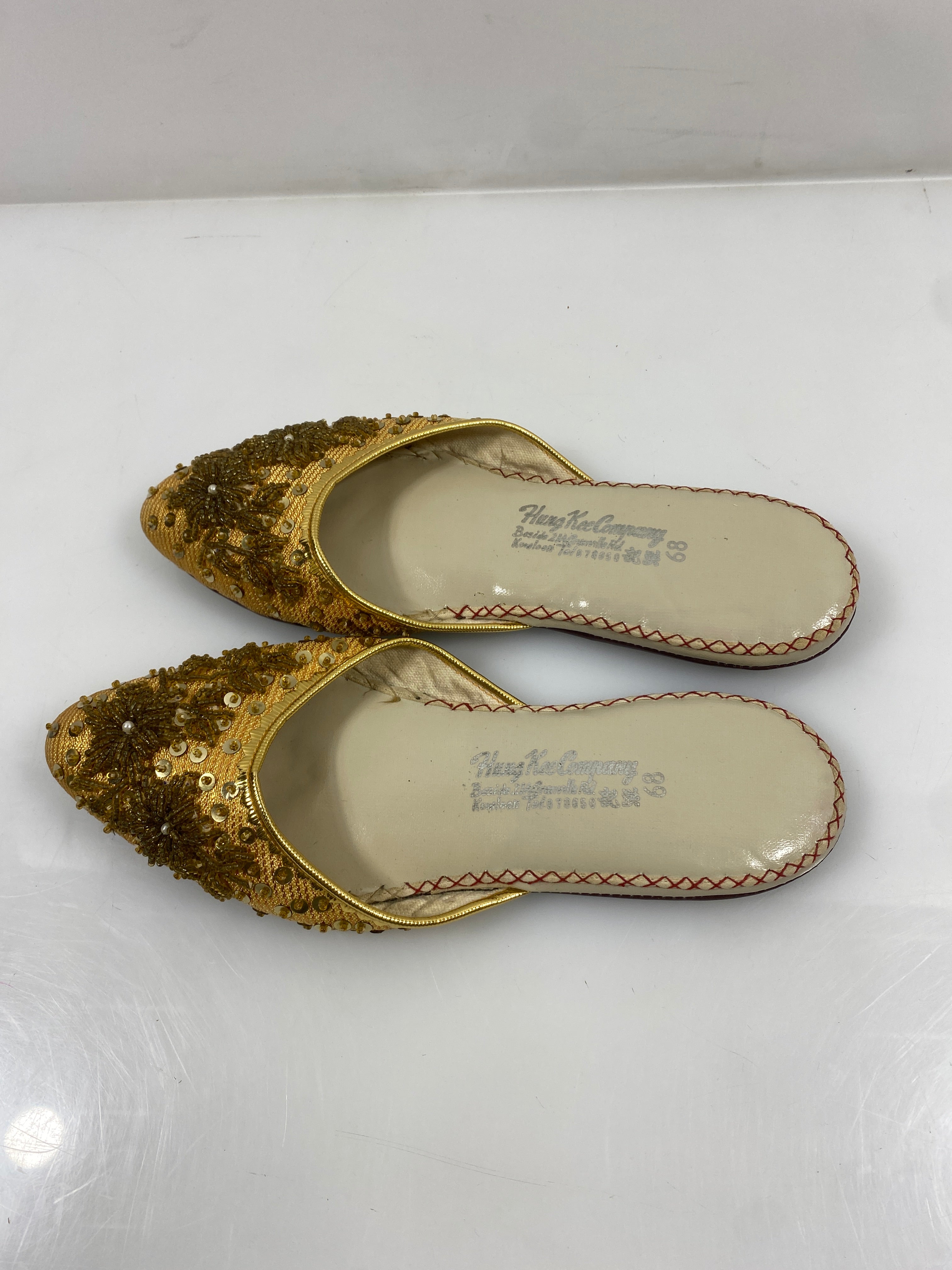 Vintage Hung Kee Company Beaded Shoes
