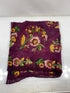 Vintage Late 1970s - Early 1980s Purple Floral Print Handkerchief