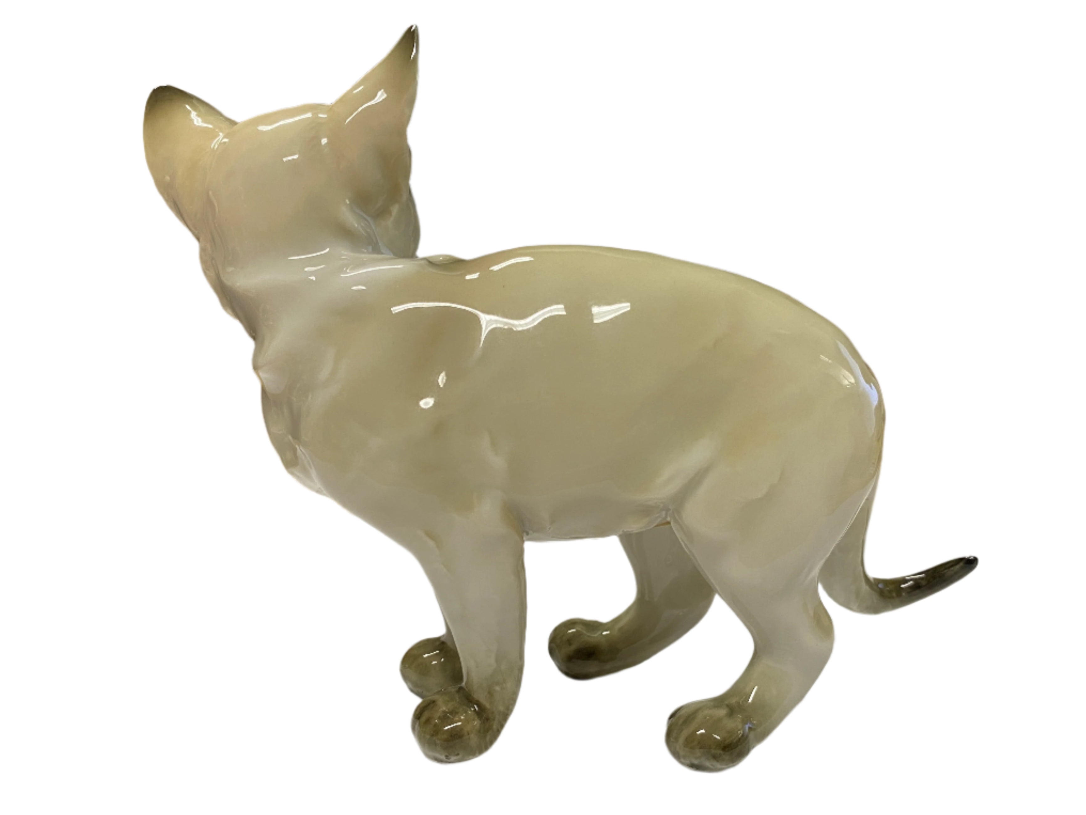 Vintage Lorenz Hutschenreuther Kunstabteilun Ceramic Cat Figurine