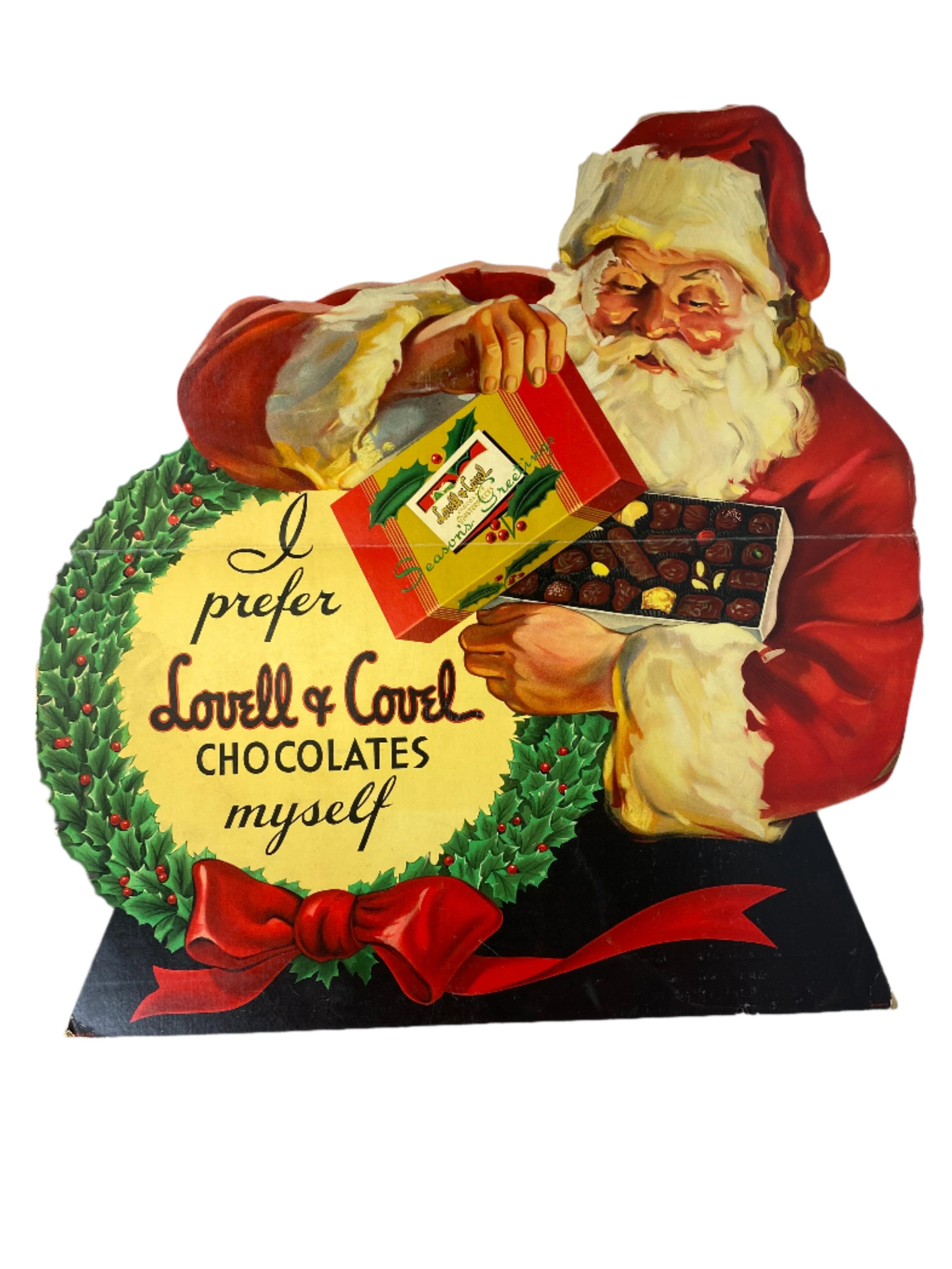 Vintage Lovell & Covel Chocolate Co. Christmas Display
