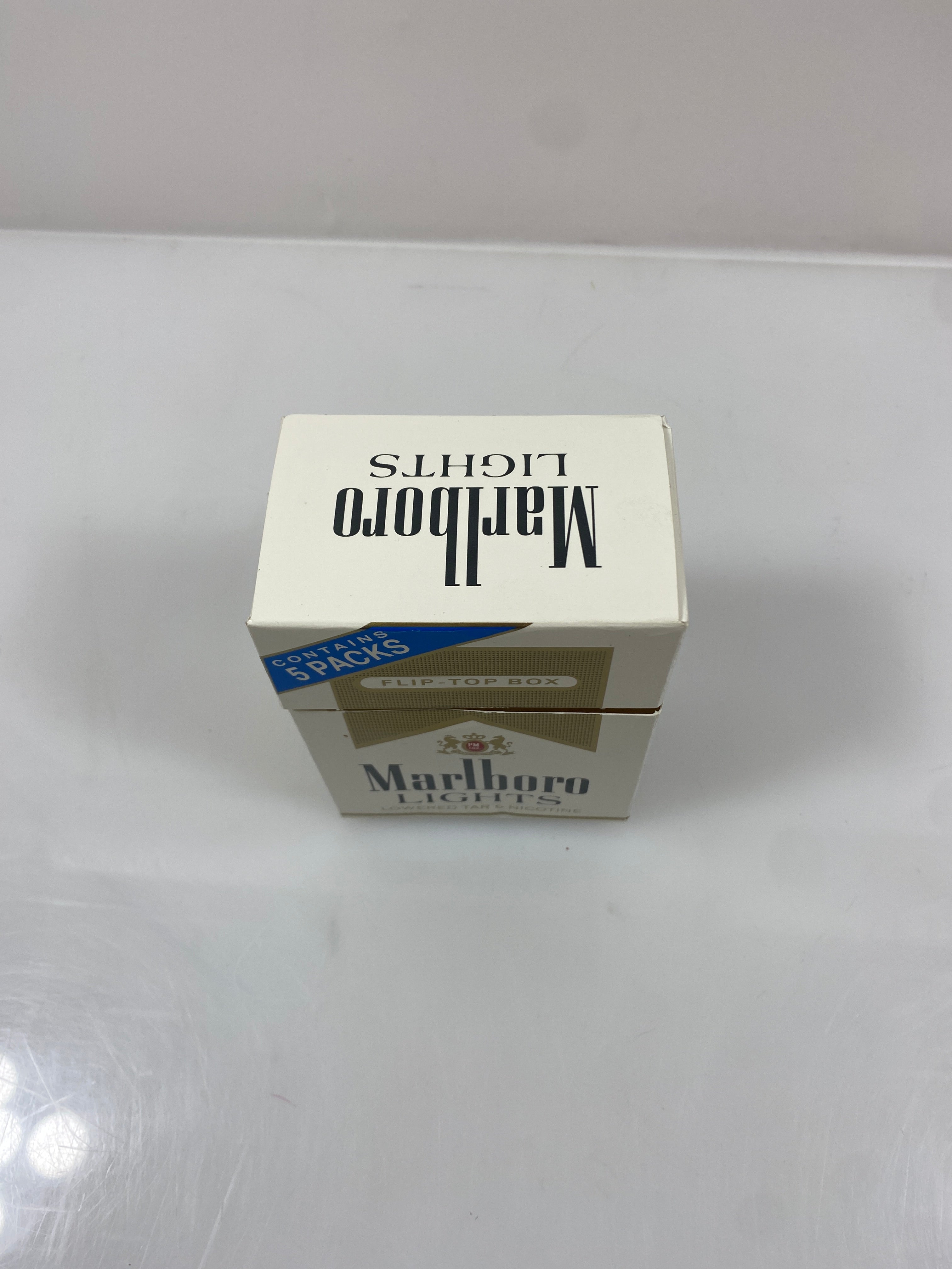 Vintage Marlboro Lights 5 pack Cigarette Flip Top Empty Box