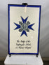 Vintage Moygashel Irish Linen Nightingale School Badge Framed Tapestry
