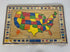 Vintage National Geographic Society United States and Flags Wooden Puzzle