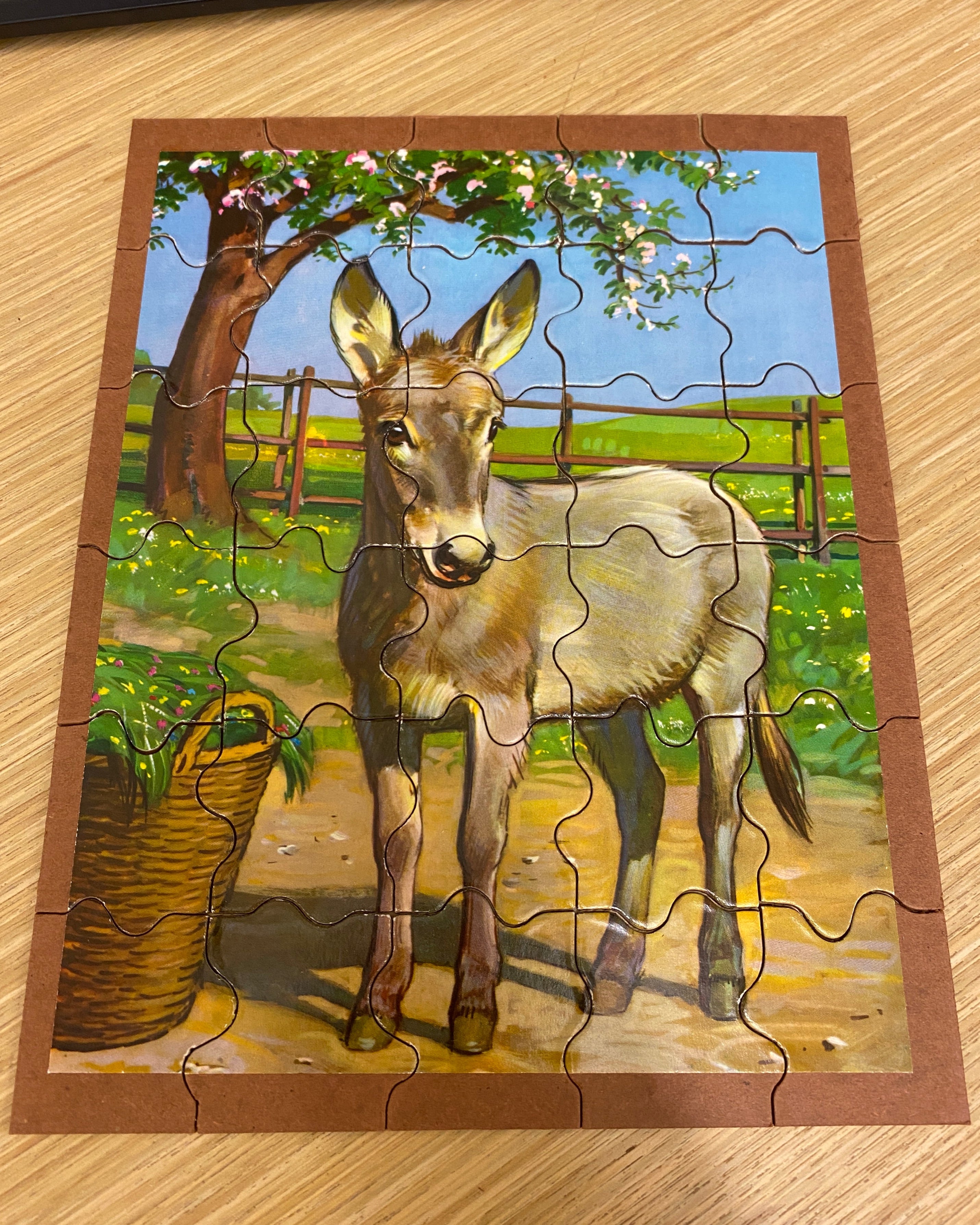 Vintage Philograph Publicators Farmers Friends Jigsaw Puzzle Donkey