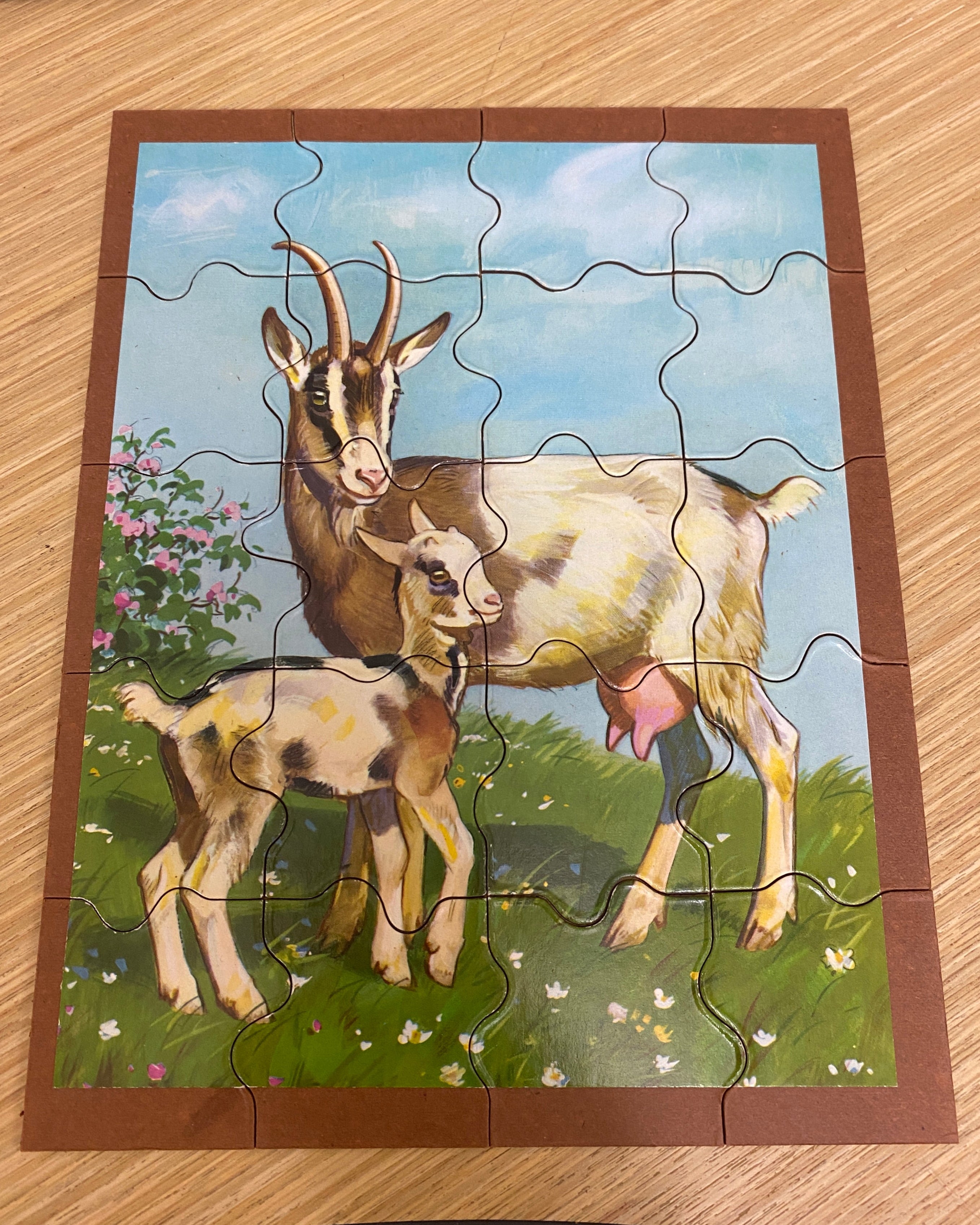 Vintage Philograph Publicators Farmers Friends Jigsaw Puzzle Goats