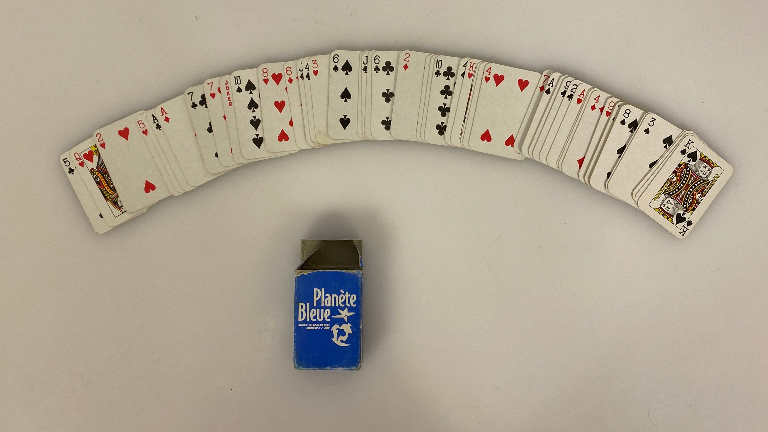 Vintage "Plane'te Bleue" Air France Mini Playing Cards