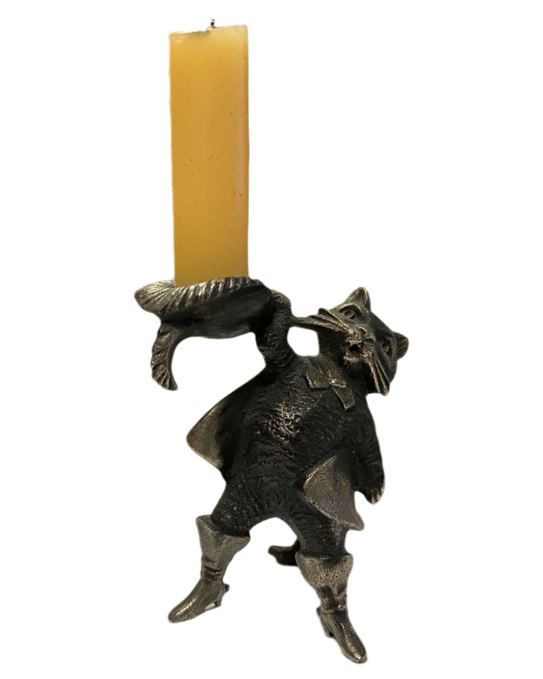 Vintage Puss in Boots Candle Holder