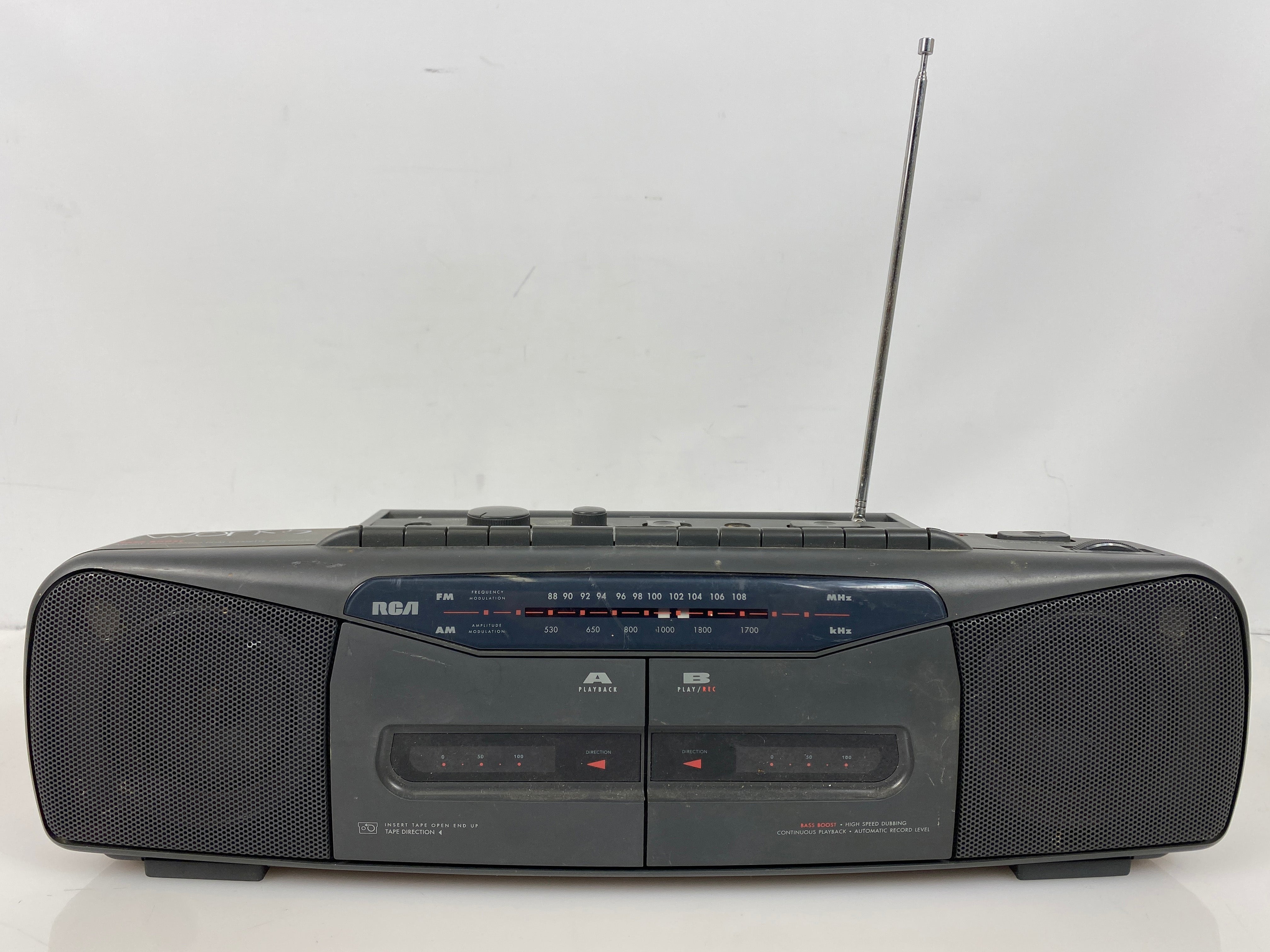 Vintage RCA RP-7768A AM/FM Stereo Radio Dual Cassette Boom Box