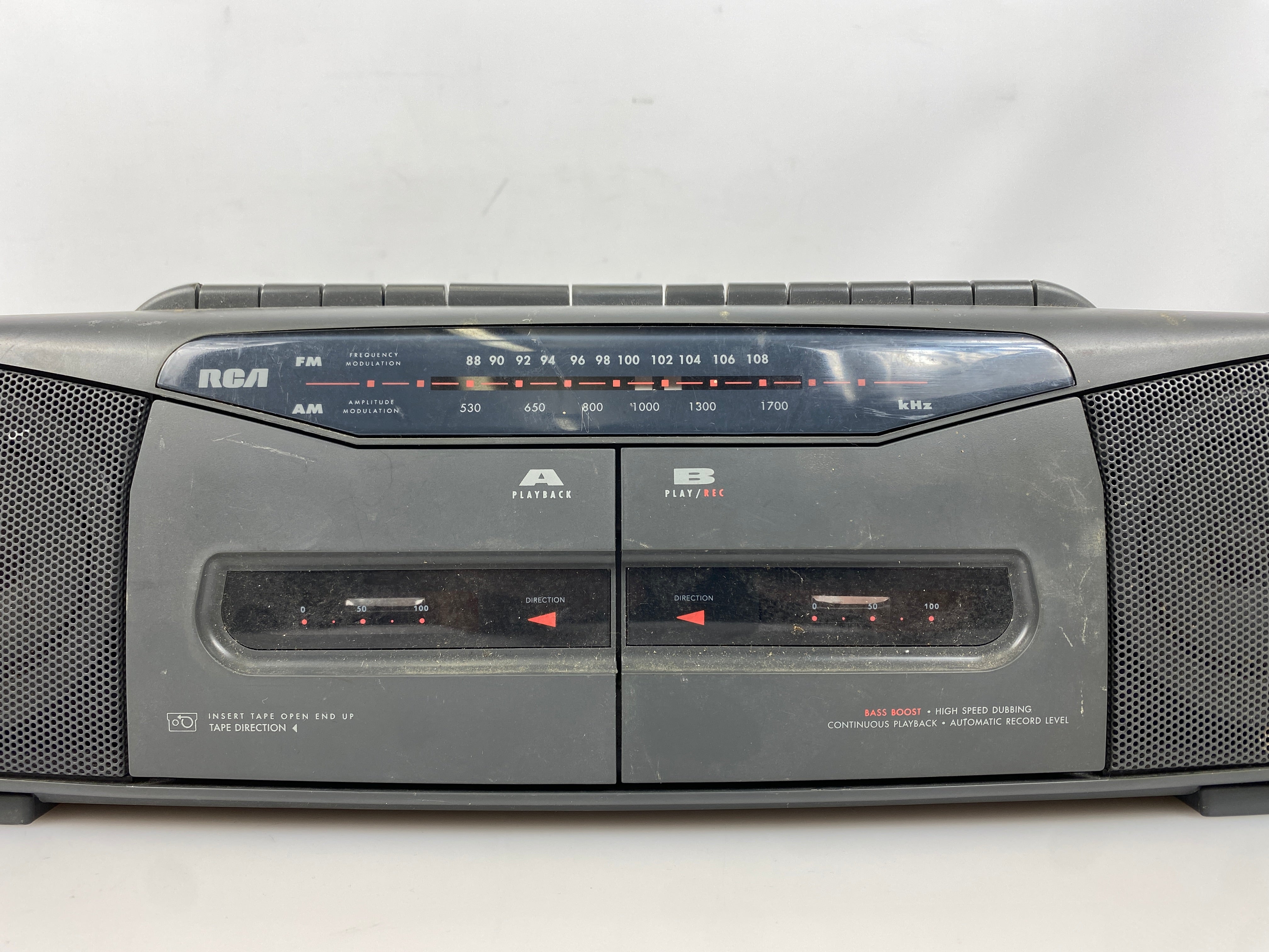 Vintage RCA RP-7768A AM/FM Stereo Radio Dual Cassette Boom Box