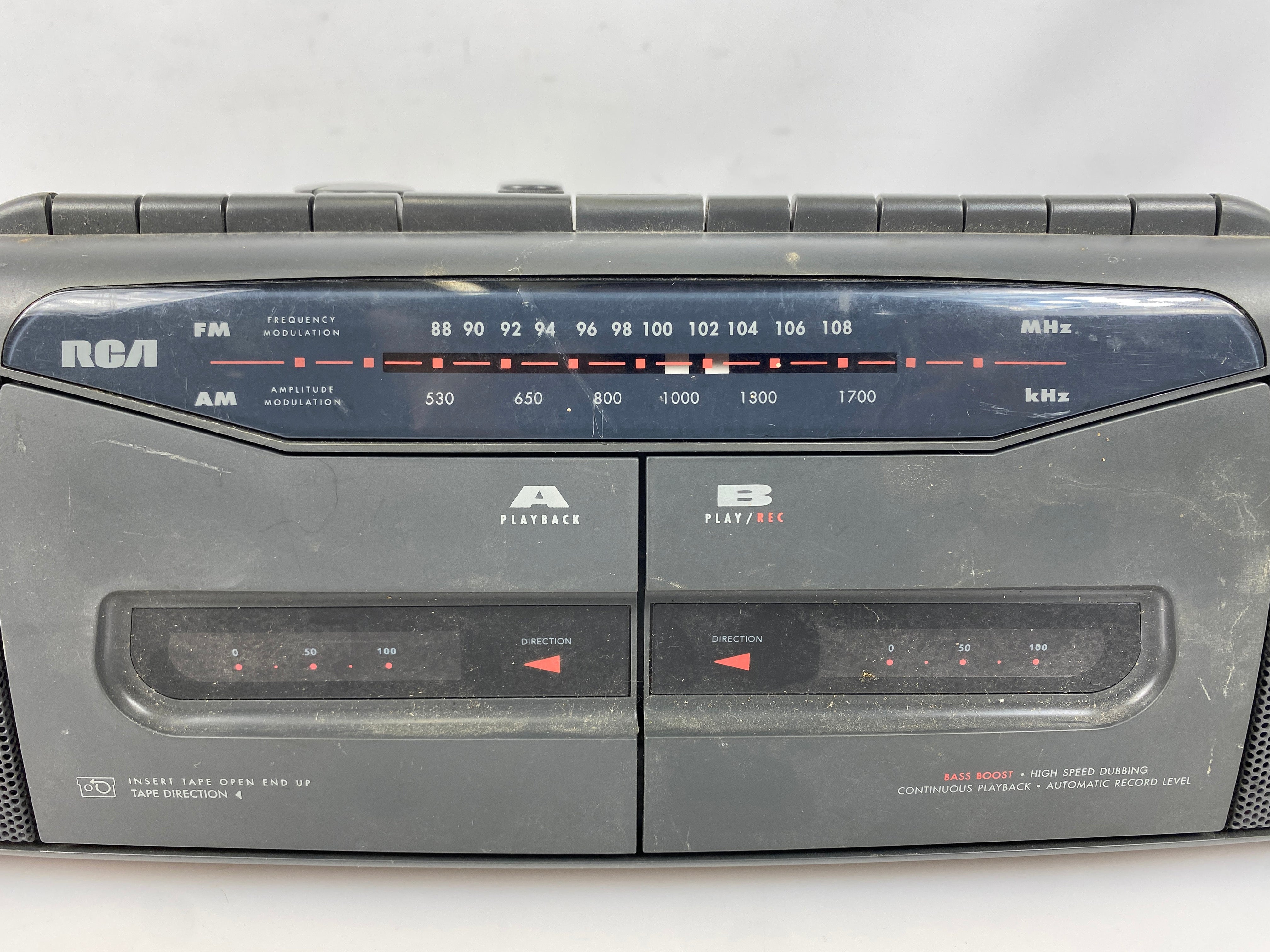Vintage RCA RP-7768A AM/FM Stereo Radio Dual Cassette Boom Box