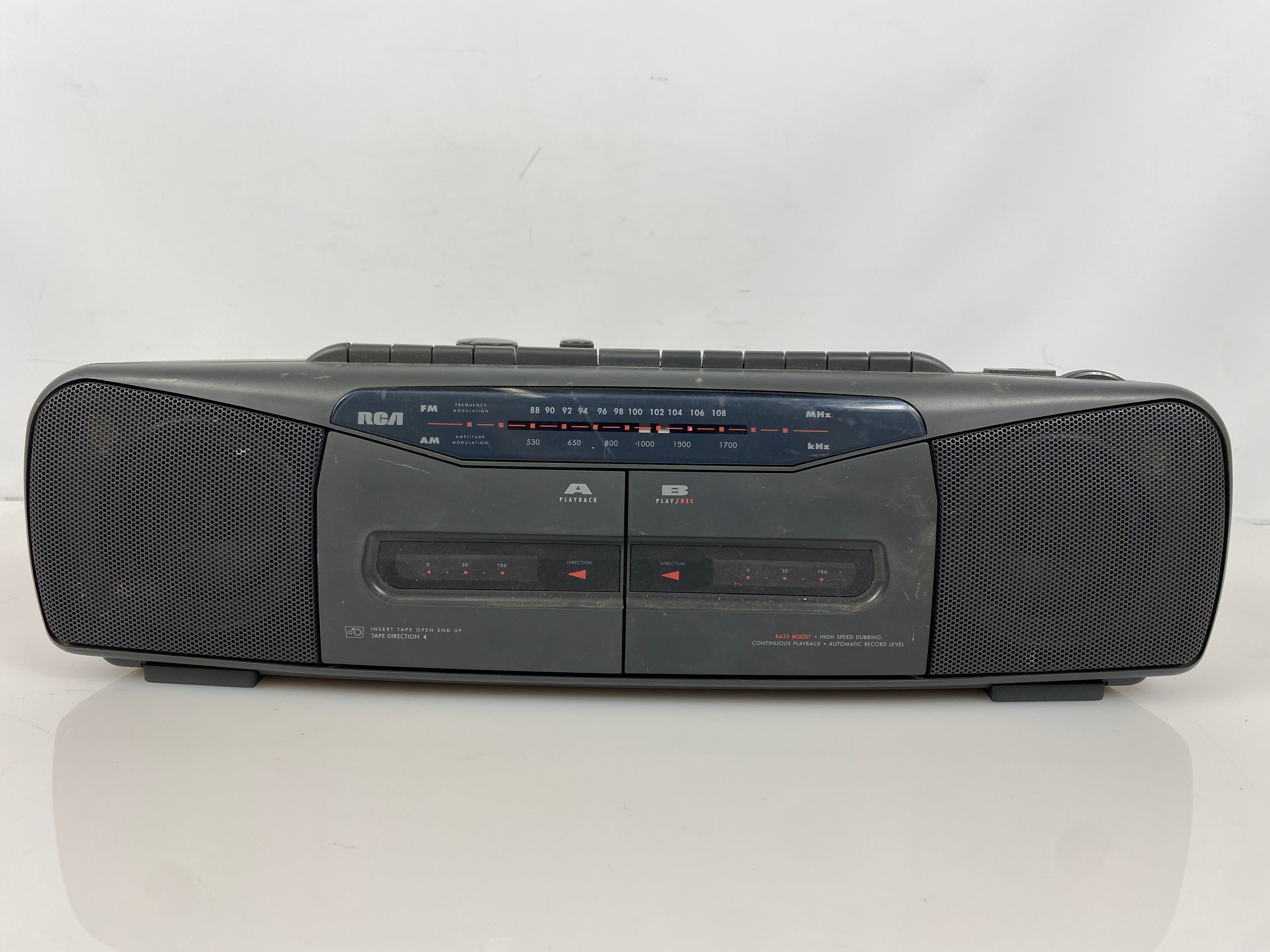 Vintage RCA RP-7768A AM/FM Stereo Radio Dual Cassette Boom Box