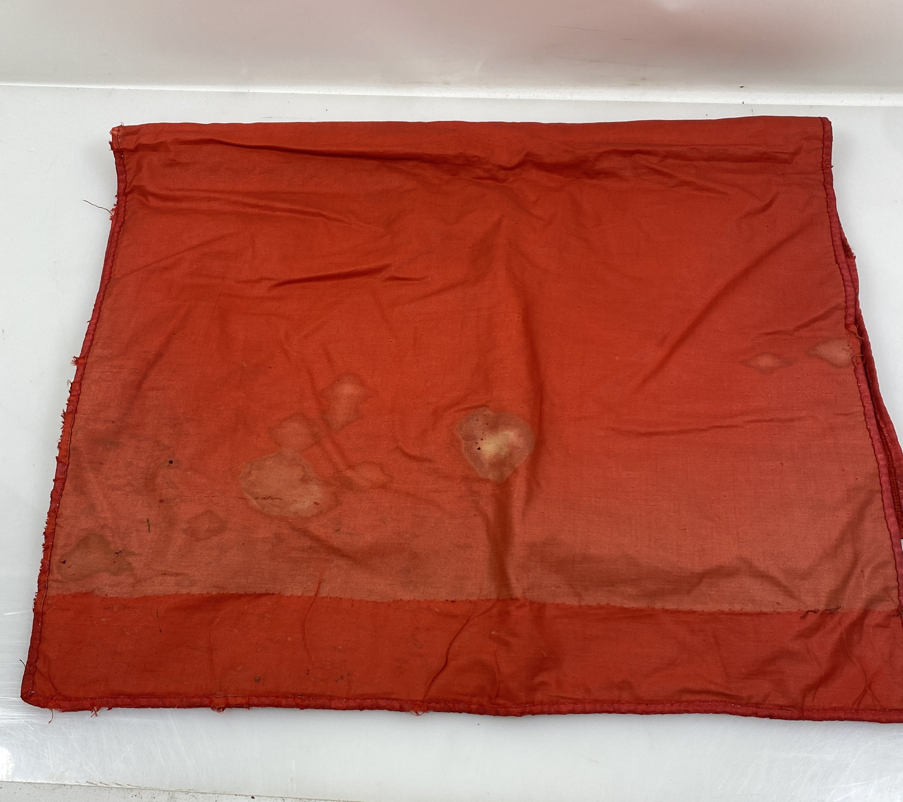 Vintage Red Embroidery Piece Dog Head and M