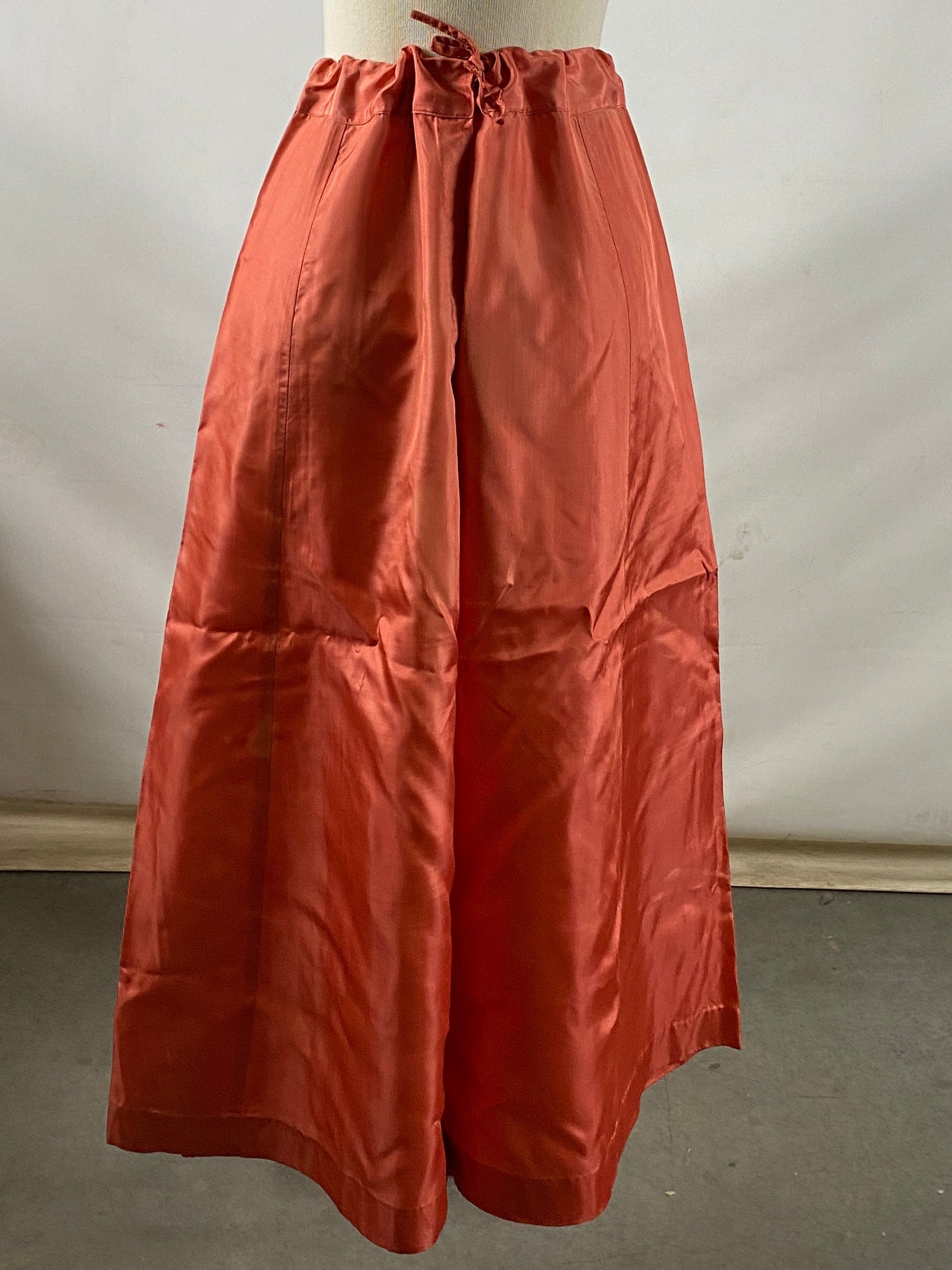 Vintage Red Silk Sari Skirt