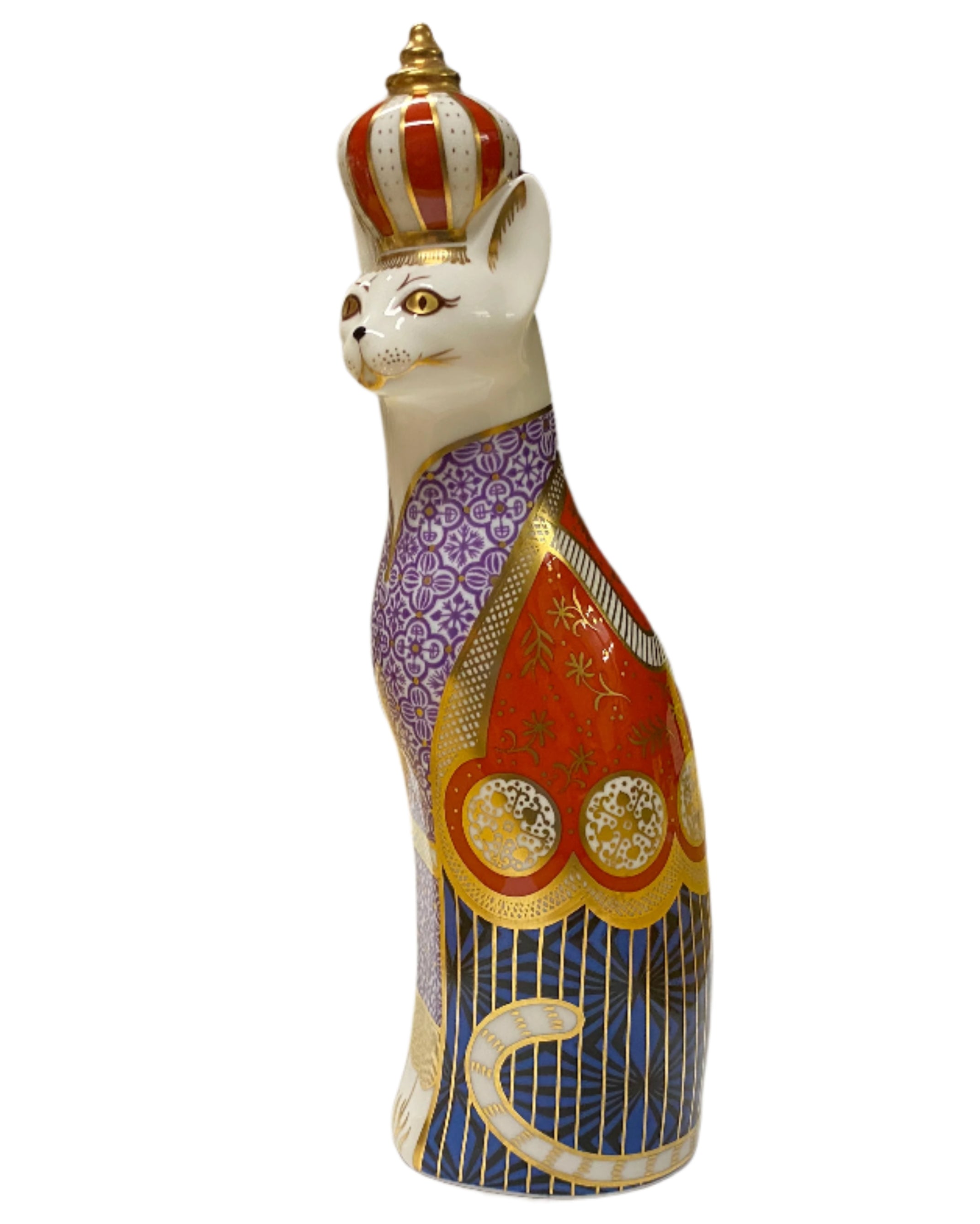 Vintage Royal Crown Derby Abyssinian Cat Figurine
