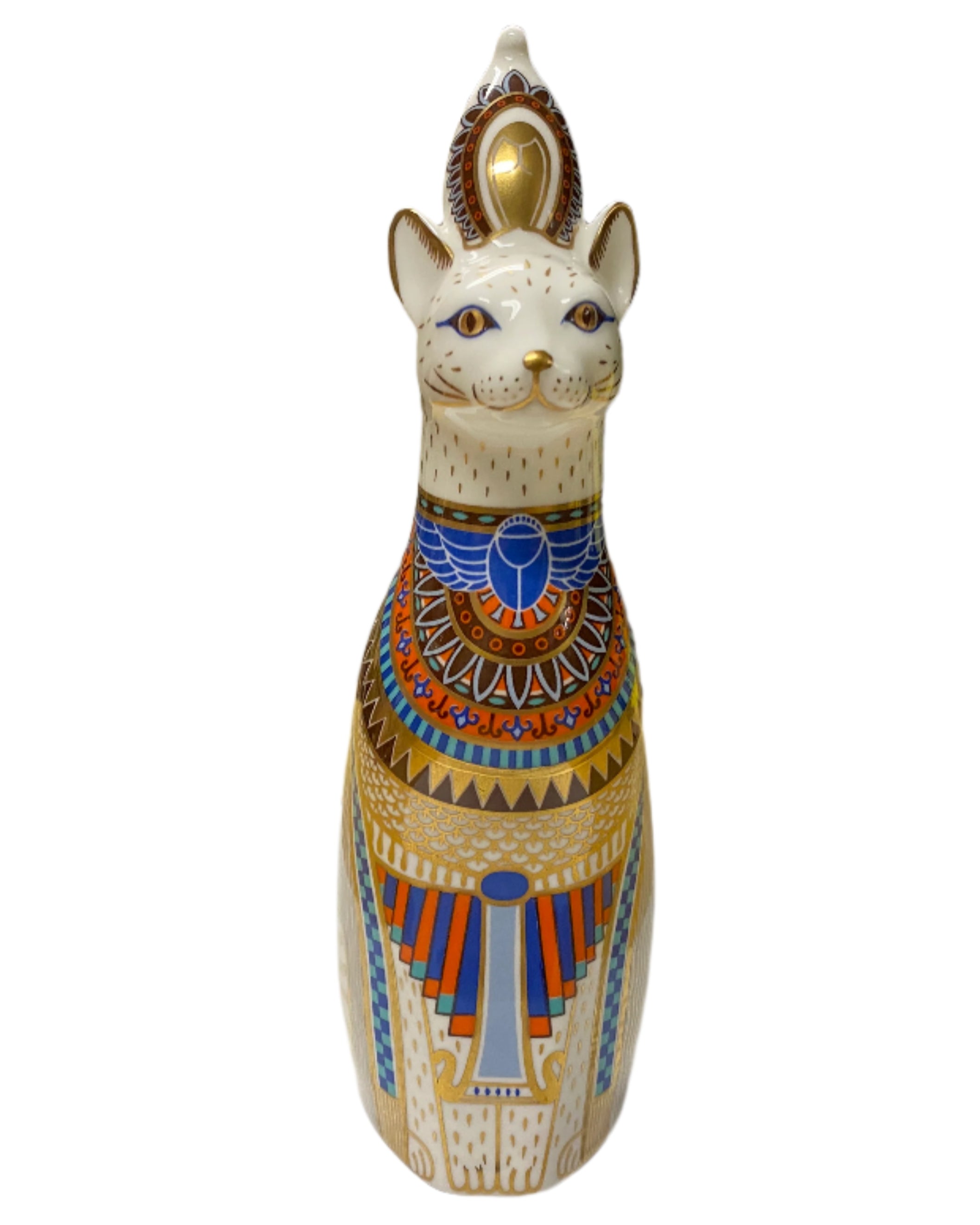 Vintage Royal Crown Derby Egyptian Cat Figurine
