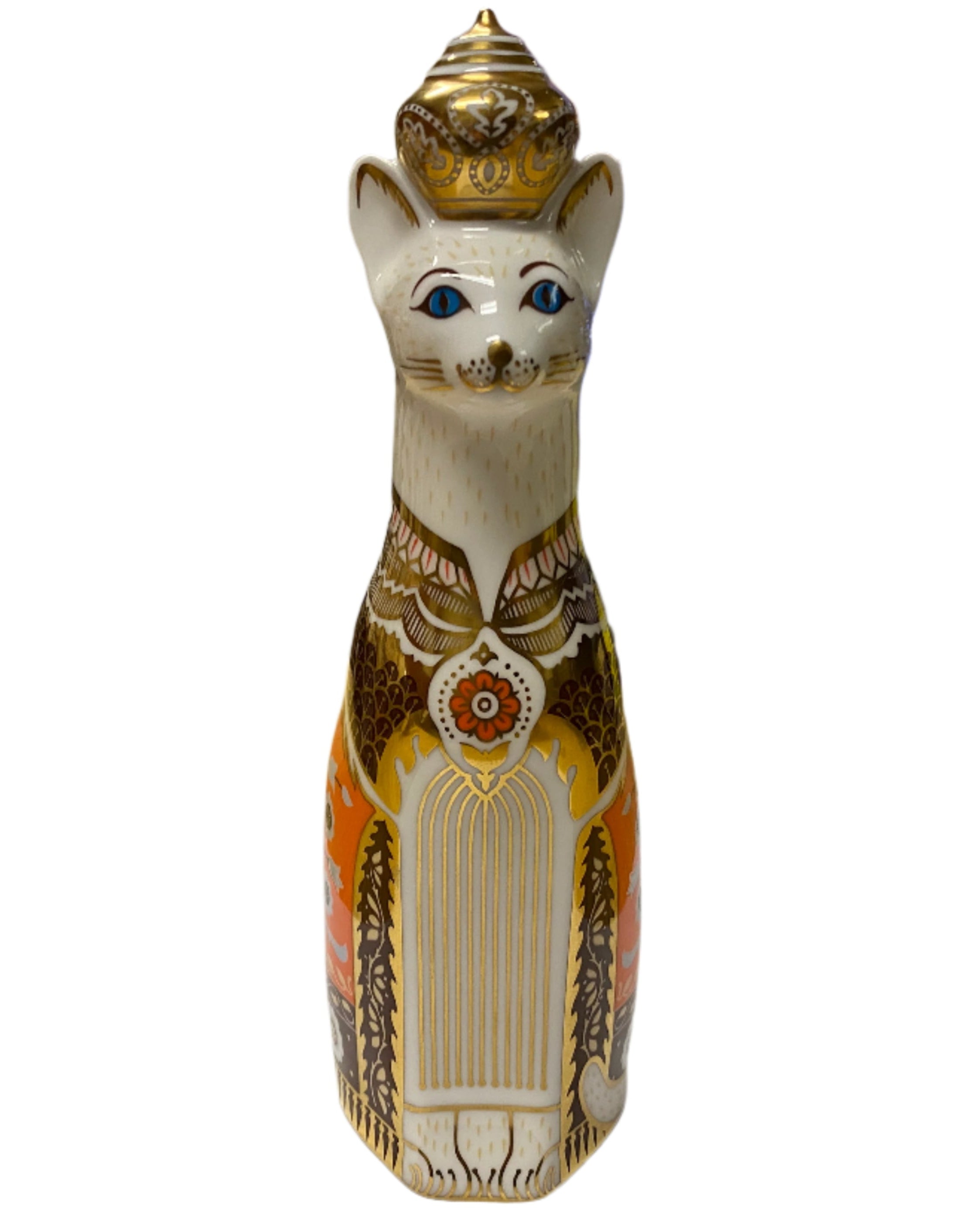Vintage Royal Crown Derby Siamese Cat Figurine