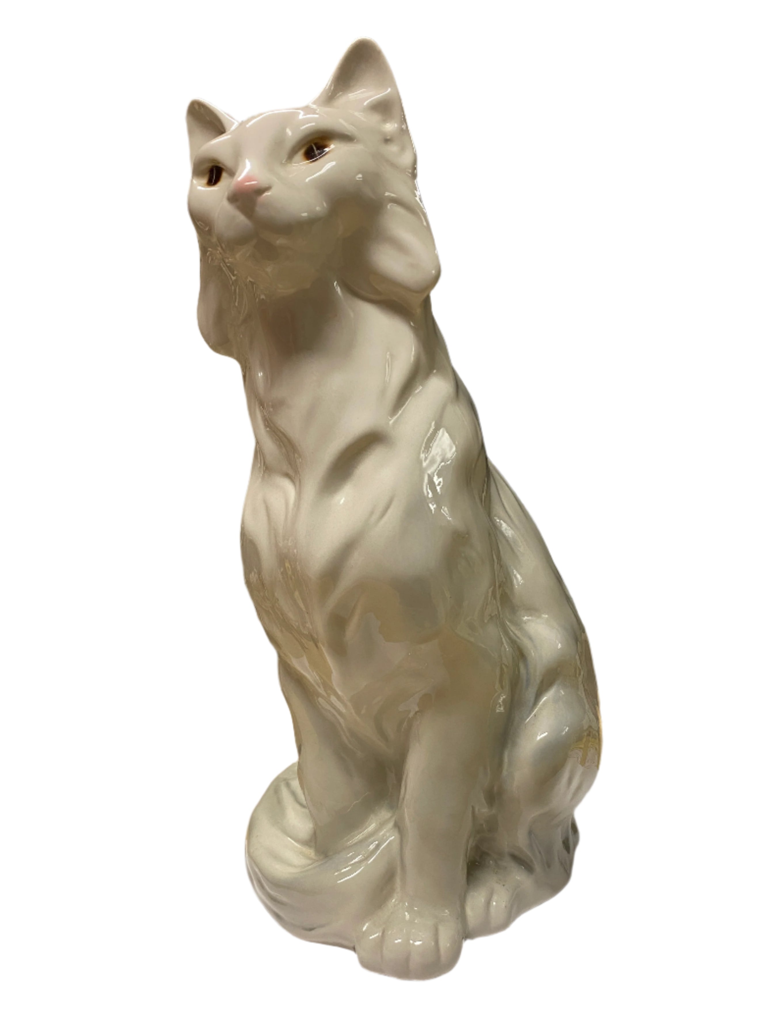 Vintage Royal Dux Ceramic Cat Figurine