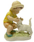 Vintage Royal Worcester Child and Cat Figurine