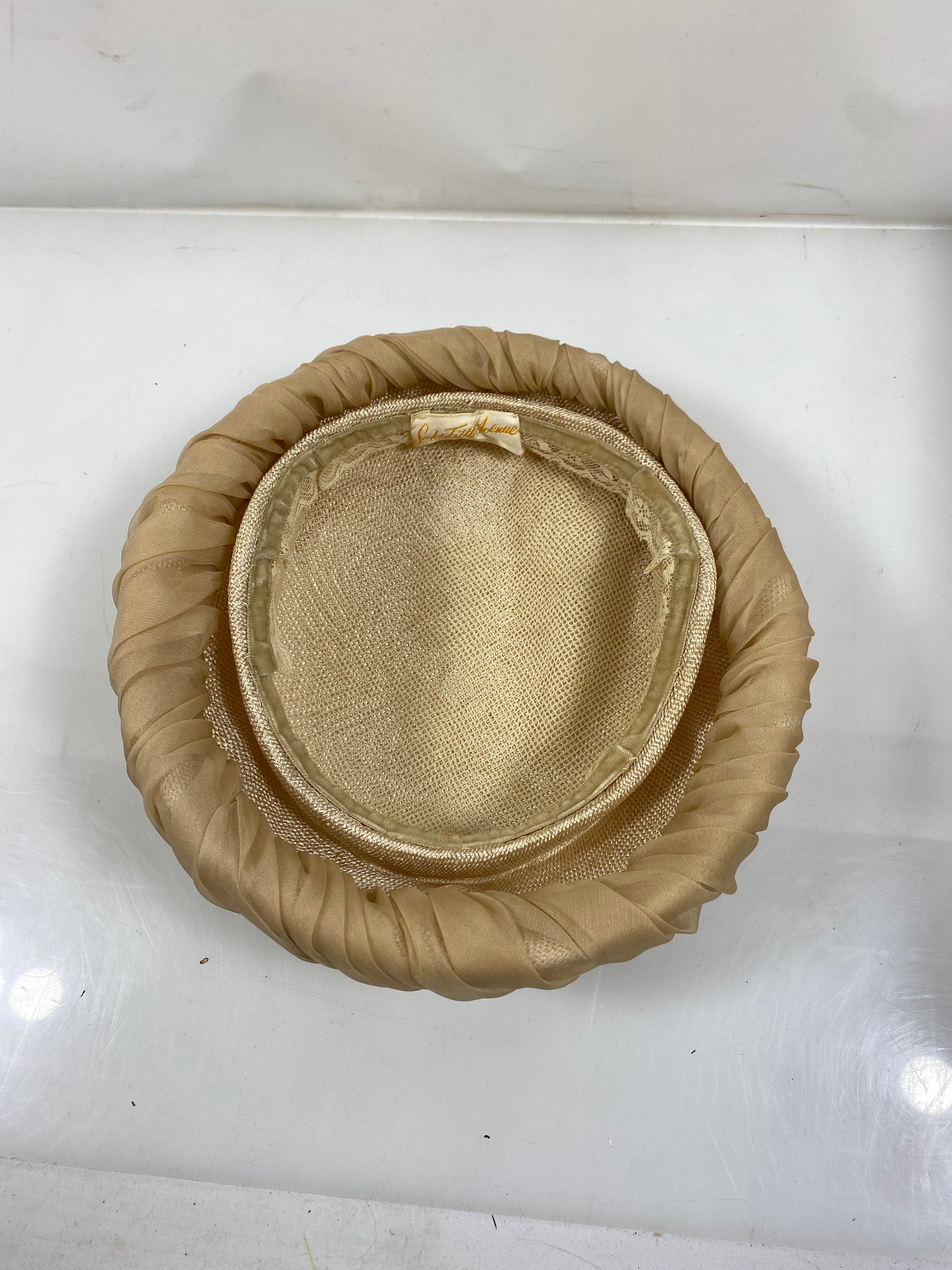 Vintage Saks Fifth Avenue Blush Mushroom Hat