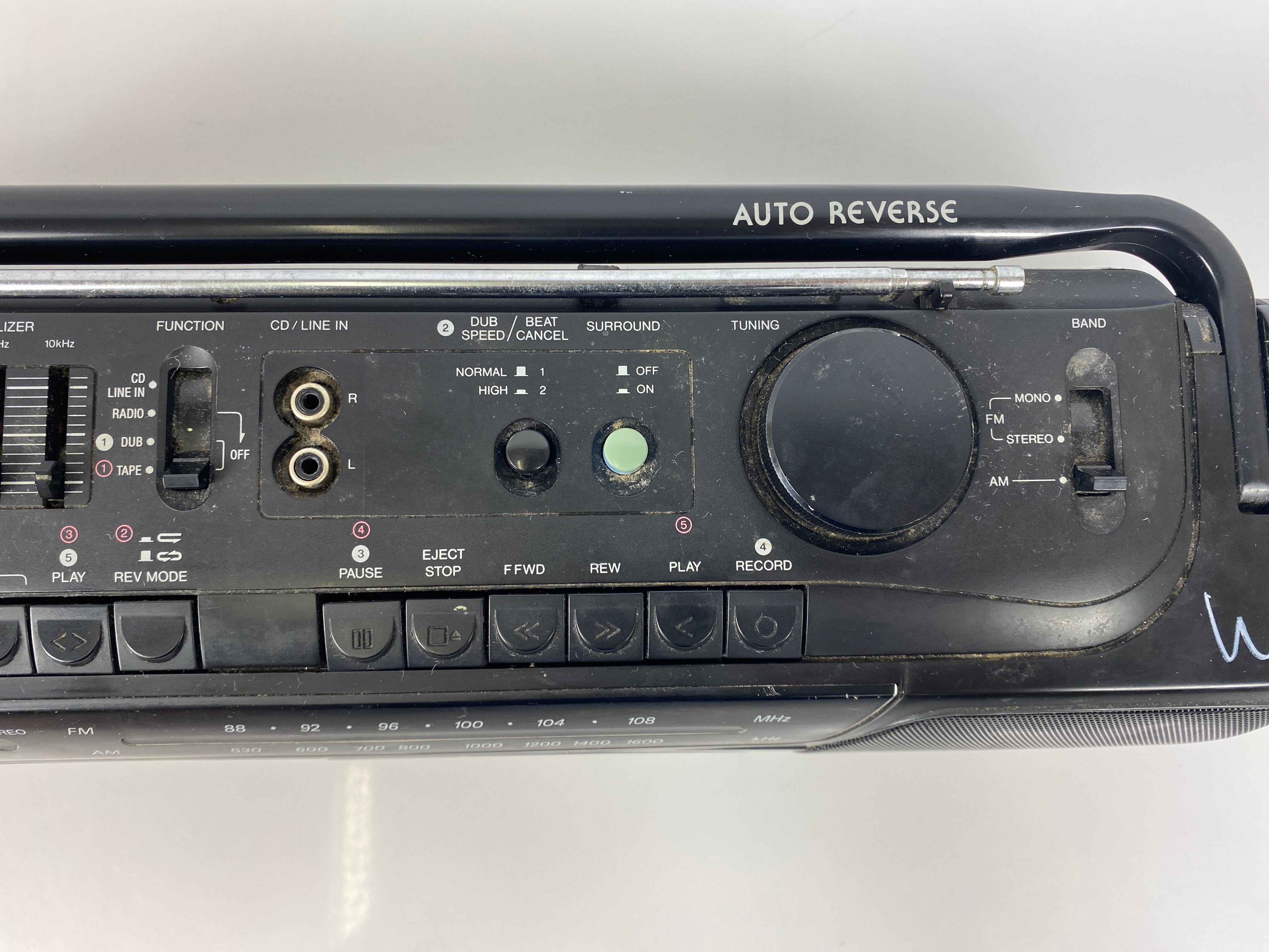 Vintage Sanyo MW738 Dual Cassette  Surround Sound BoomBox
