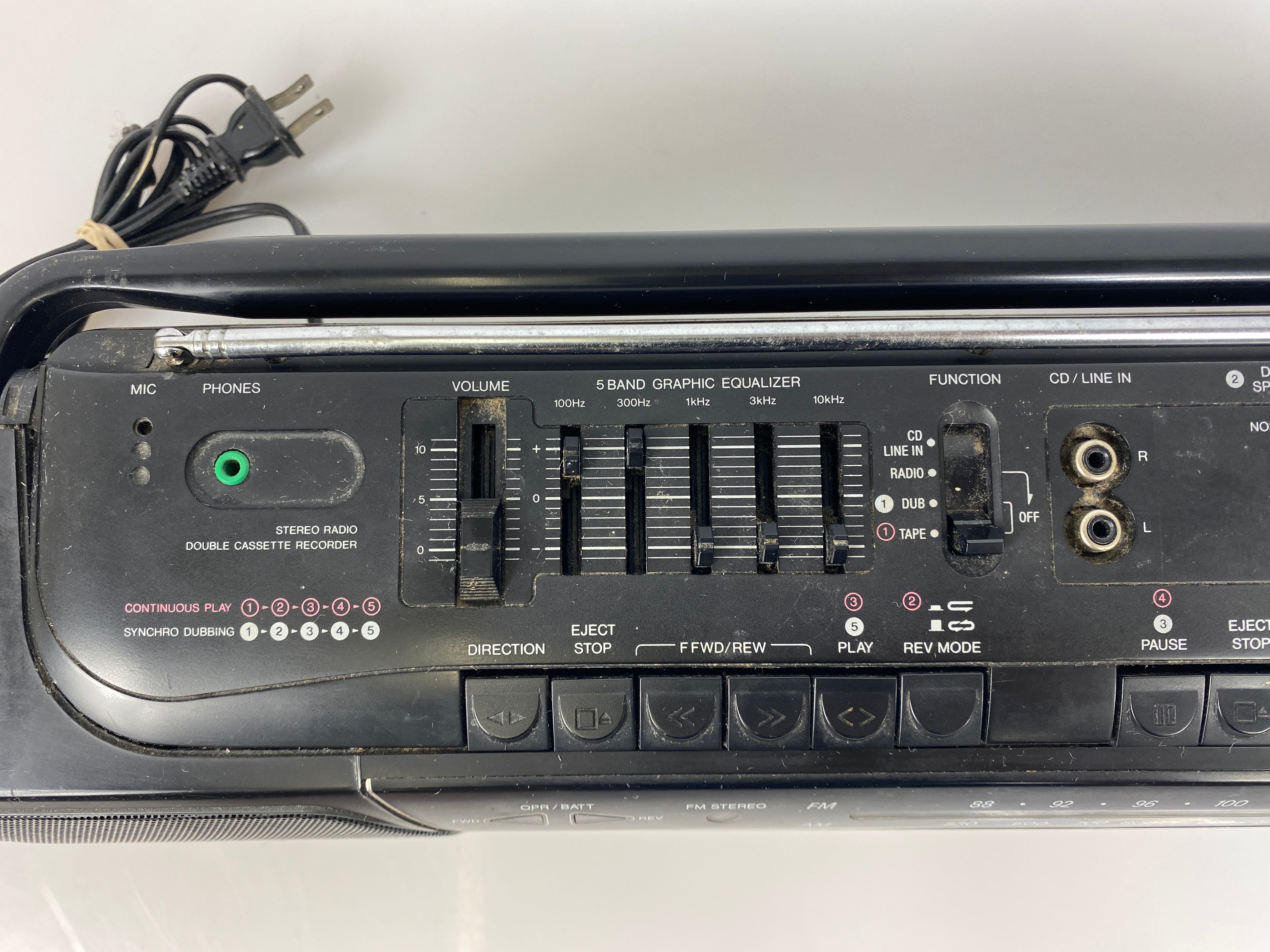 Vintage Sanyo MW738 Dual Cassette  Surround Sound BoomBox