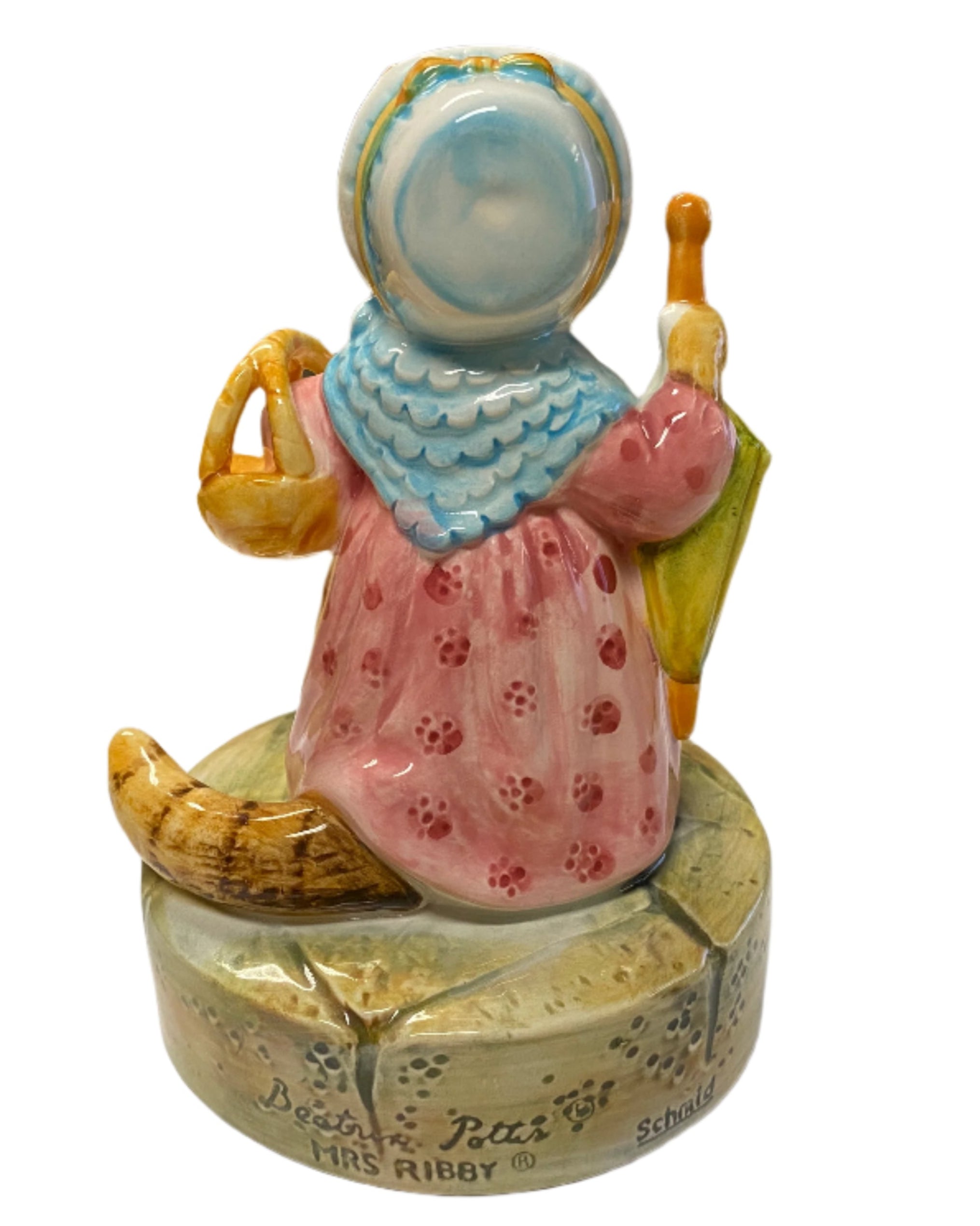 Vintage Schmid Beatrix Potter's Mrs. Ribby Musical Figurine