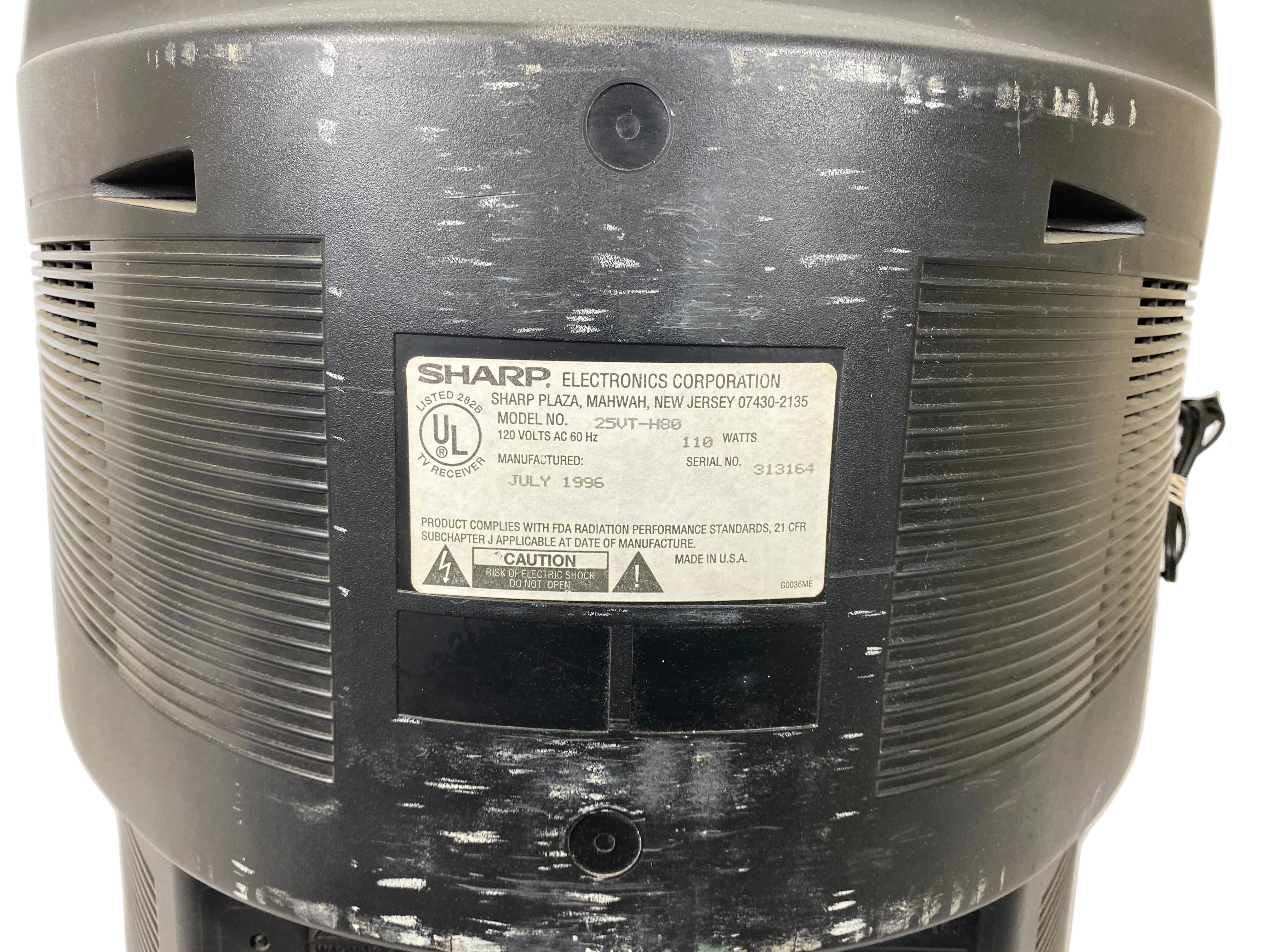 Vintage Sharp 25VT-H80 VCR/TV Combo CRT Monitor