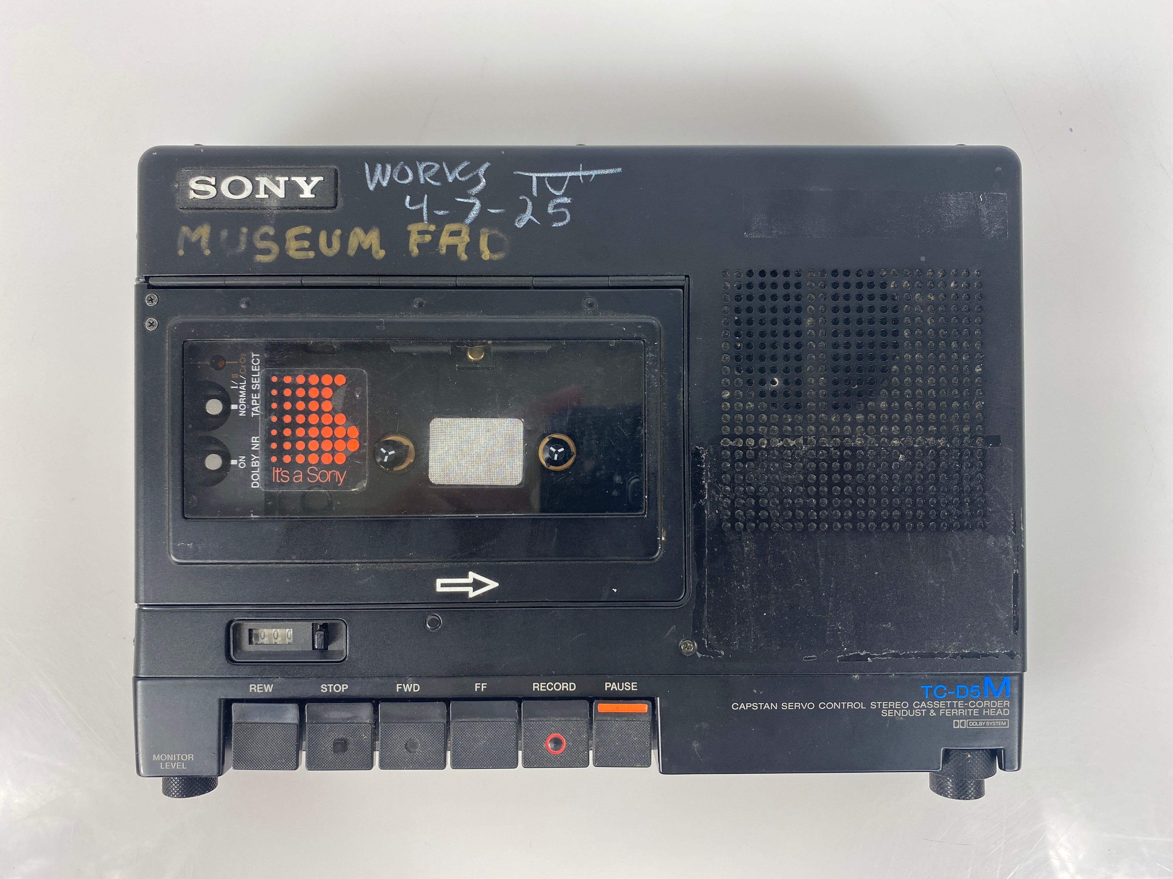 Vintage Sony TC-D5M Stereo Cassette Recorder