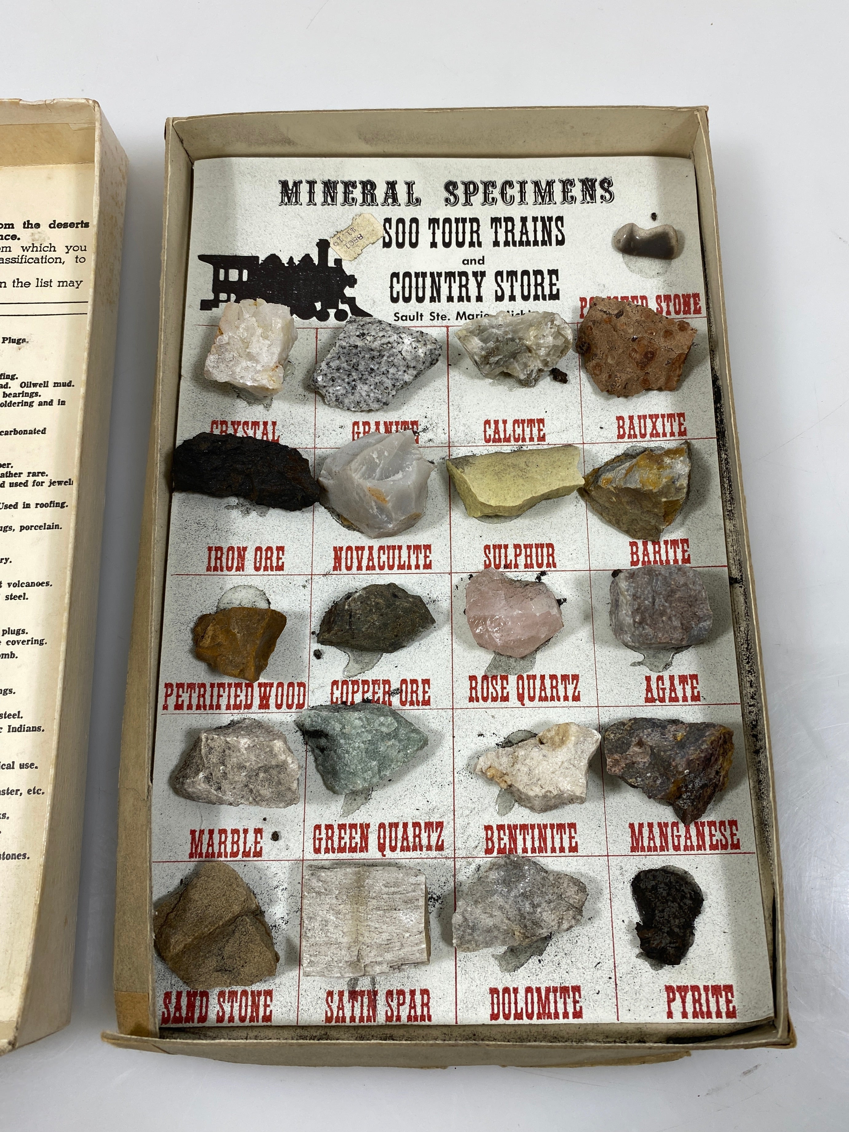 Vintage Soo Tour Trains and County Store Mineral Specimens Collection Set