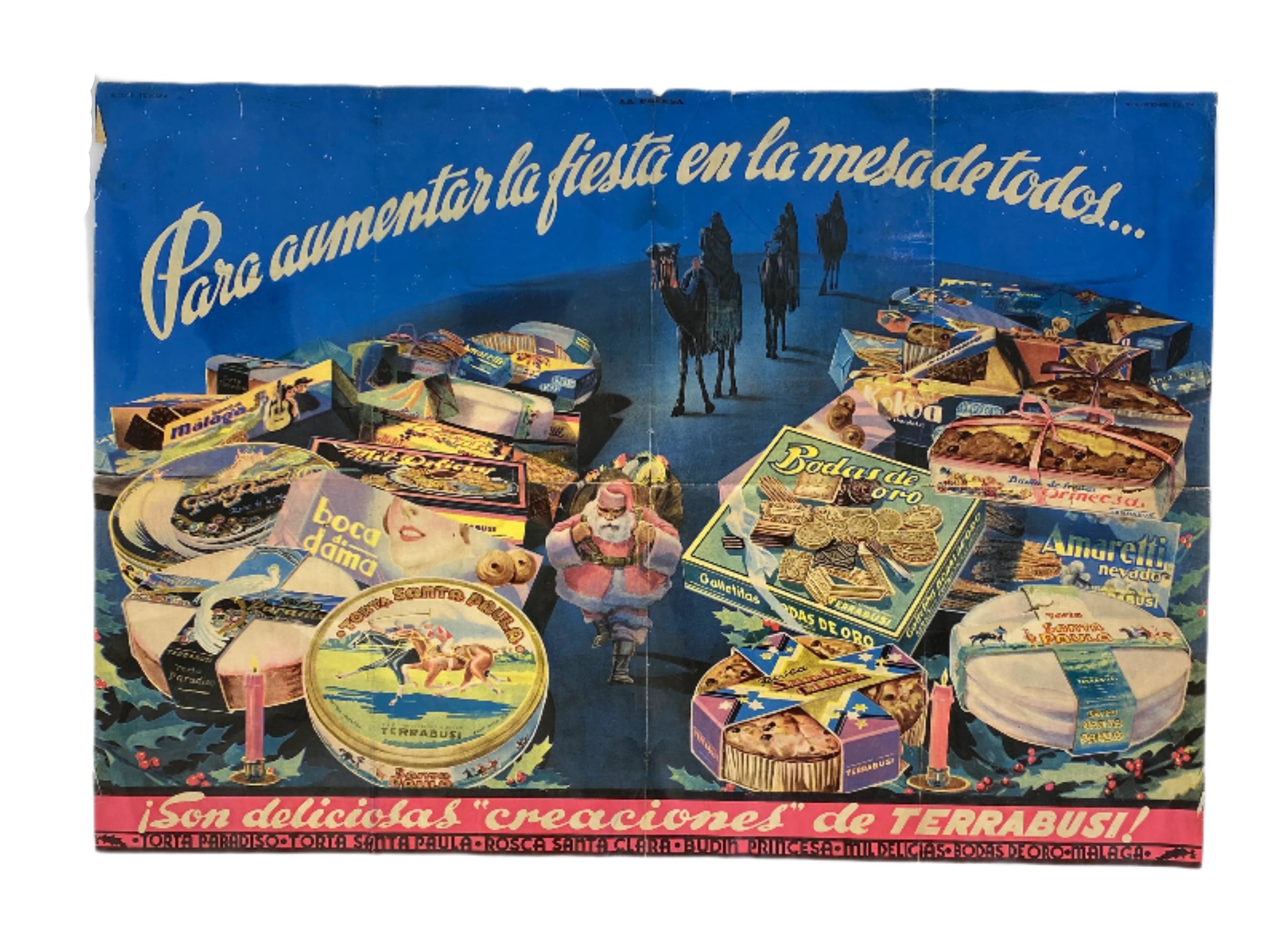 Vintage Spanish Newspaper Christmas Advertisement