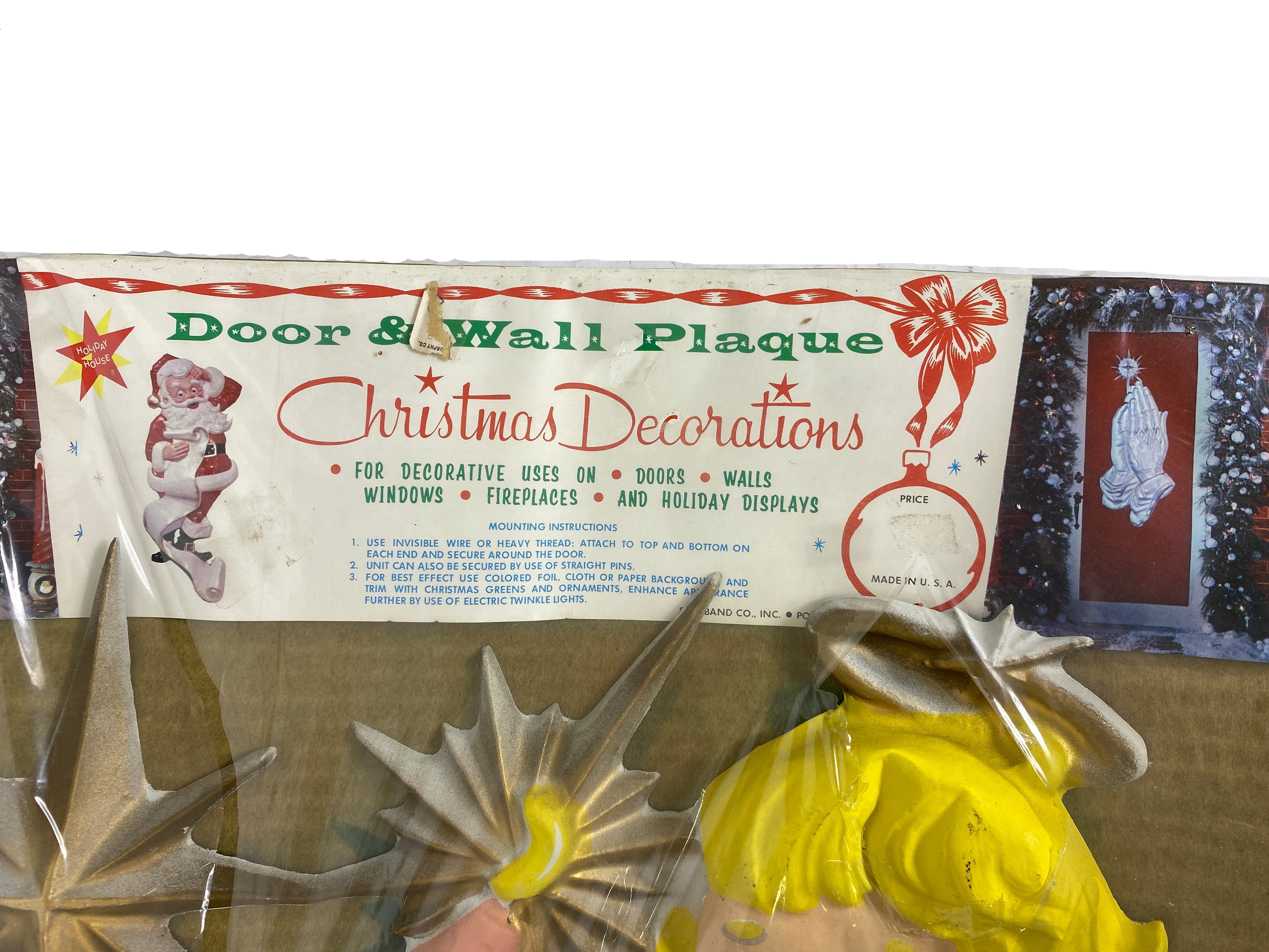 Vintage Star Band Co. Door & Wall Plaque Angels Christmas Decoration