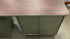 Vintage Steelcase Swamp Green Colored Wood Laminate Tanker Desk