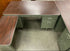 Vintage Steelcase Swamp Green Colored Wood Laminate Tanker Desk