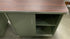 Vintage Steelcase Swamp Green Colored Wood Laminate Tanker Desk