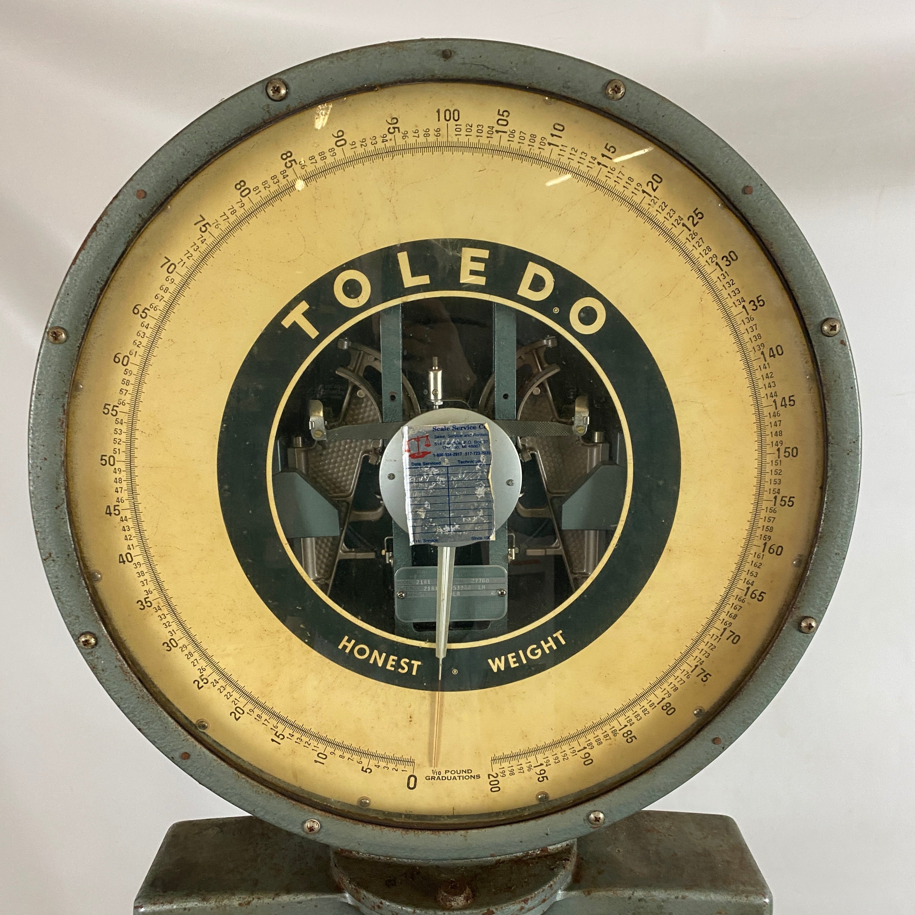 Vintage Toledo #2181 Industrial Honest Weight Scale