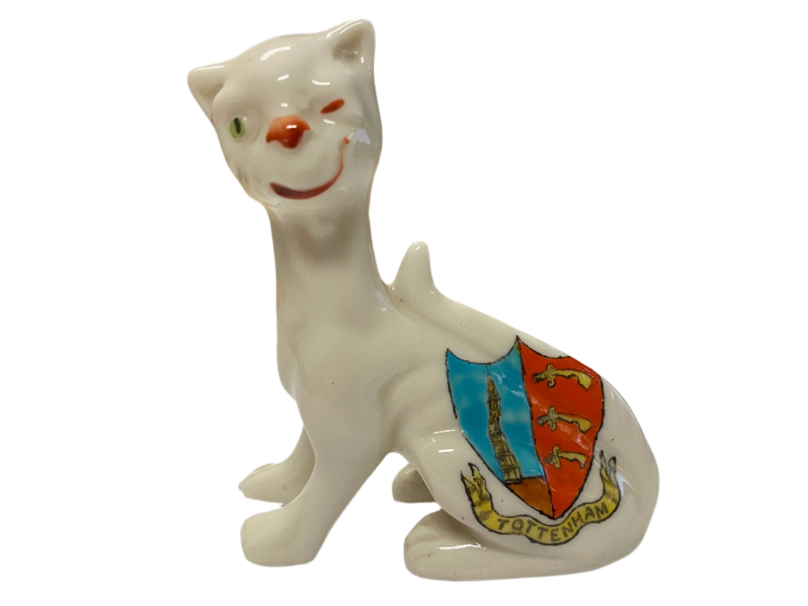 Vintage Tottenham Ceramic Cat Figurine