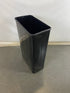 Vintage United 30" Rectangular Black Trash Can