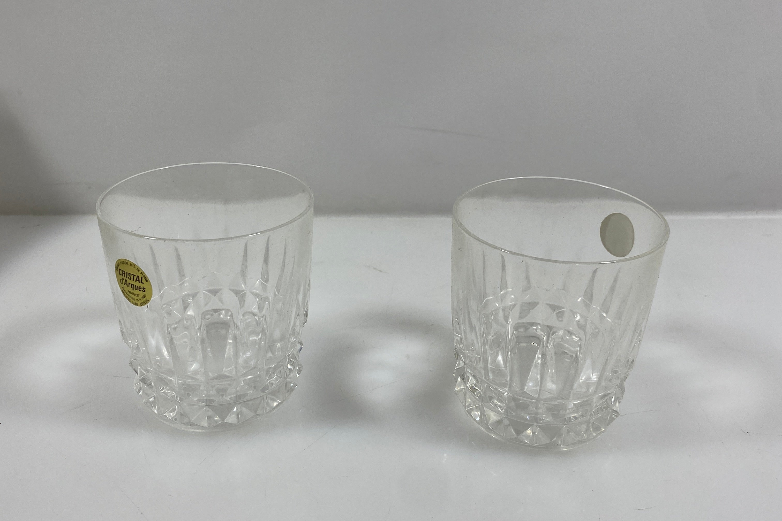 Vintage W.M. Dalton French Lead Crystal #5 2 Pack of Old Fashioned Glasses *New*