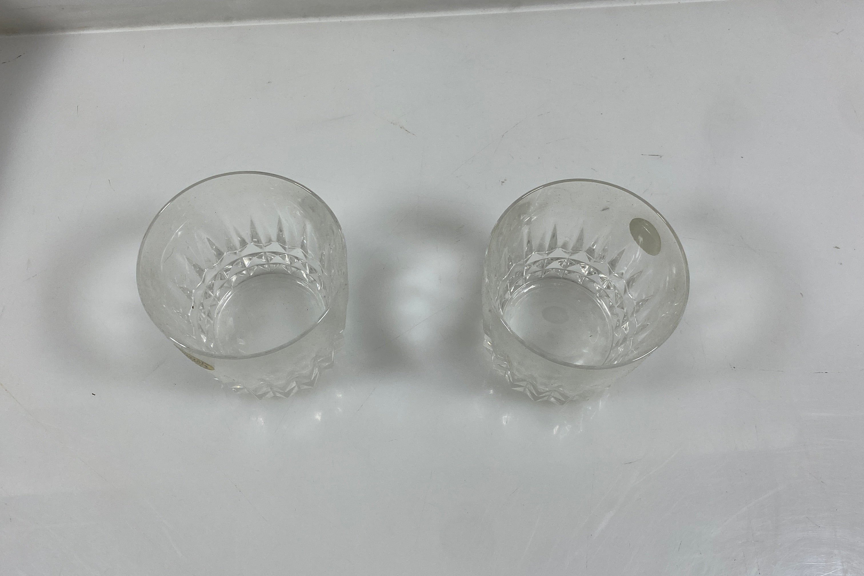 Vintage W.M. Dalton French Lead Crystal #5 2 Pack of Old Fashioned Glasses *New*