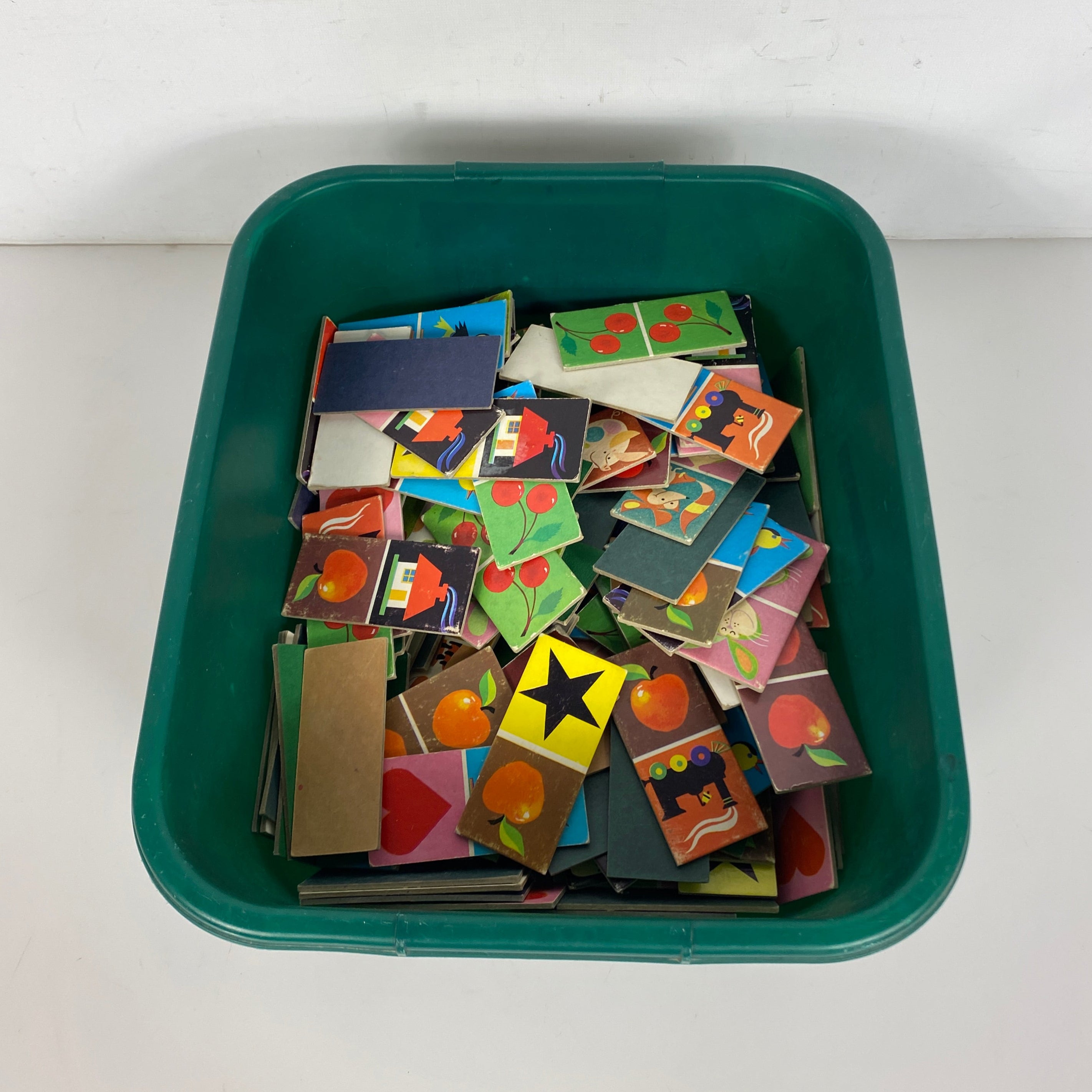 Vintage Word Image Match Cardboard Tiles