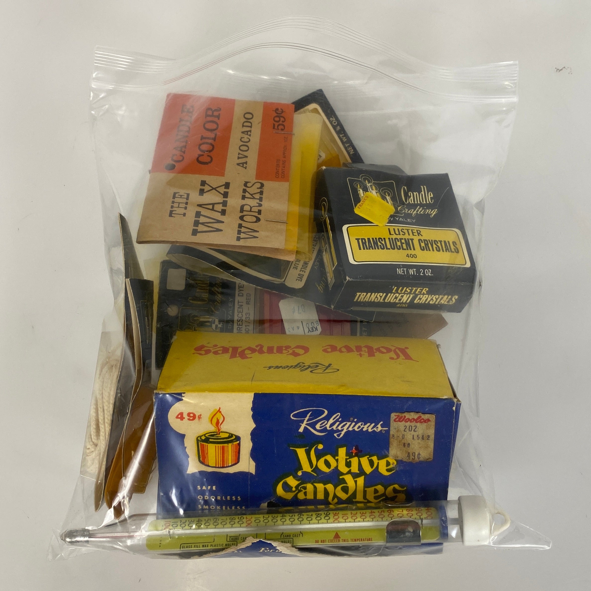Vintage Yaley Wax and Candle Making Set of 12